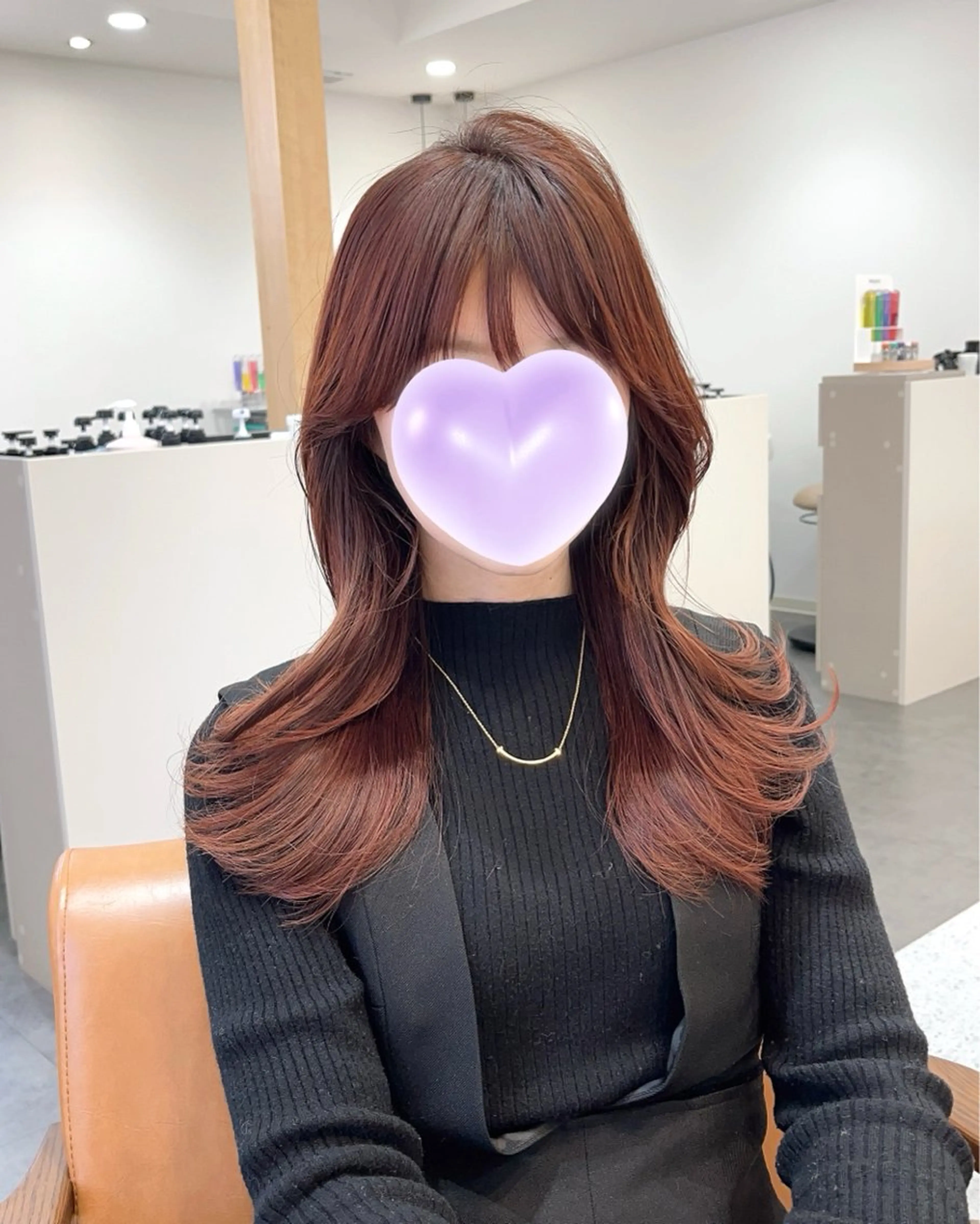 ロング カラー MIZUKI🫧ྀི 韓国ヘアAFLOATのヘアスタイル
