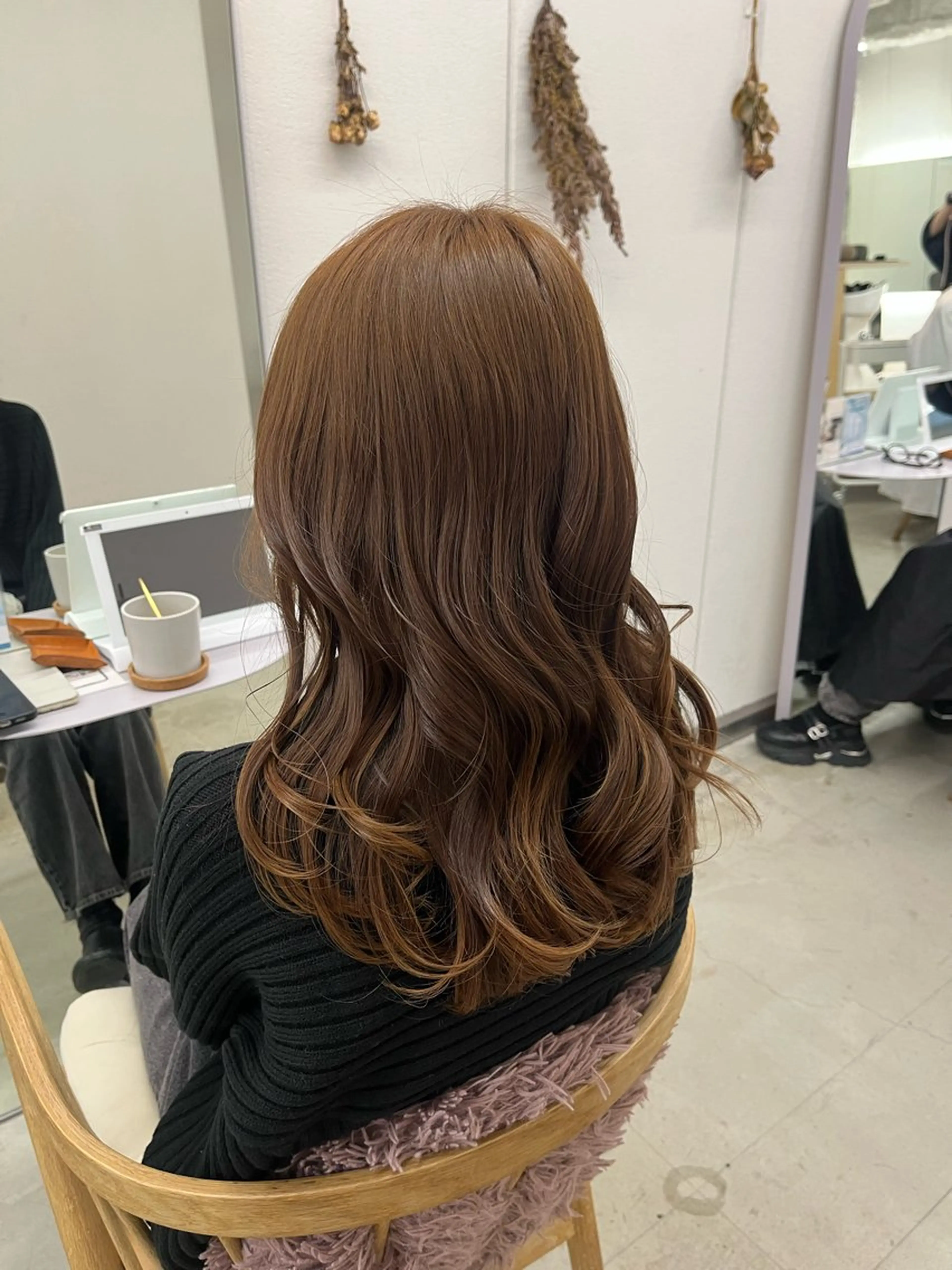 セミロング カラー ヘアカラー トリートメント 🌼花屋併設🌼 木下奈々望のヘアスタイル