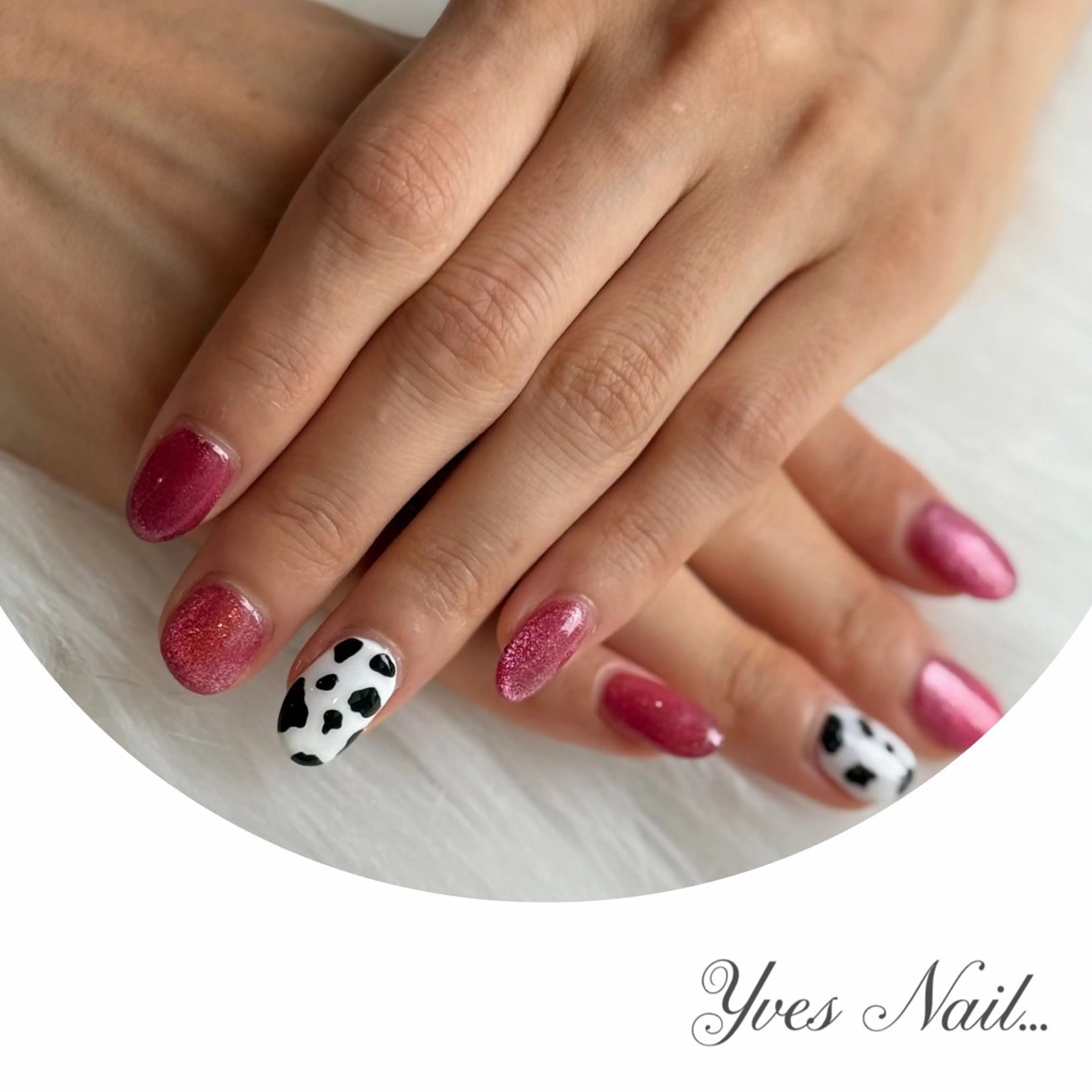 ネイル アニマル柄 マグネットネイル シンプルネイル ハンドネイル kanno yのネイルデザイン