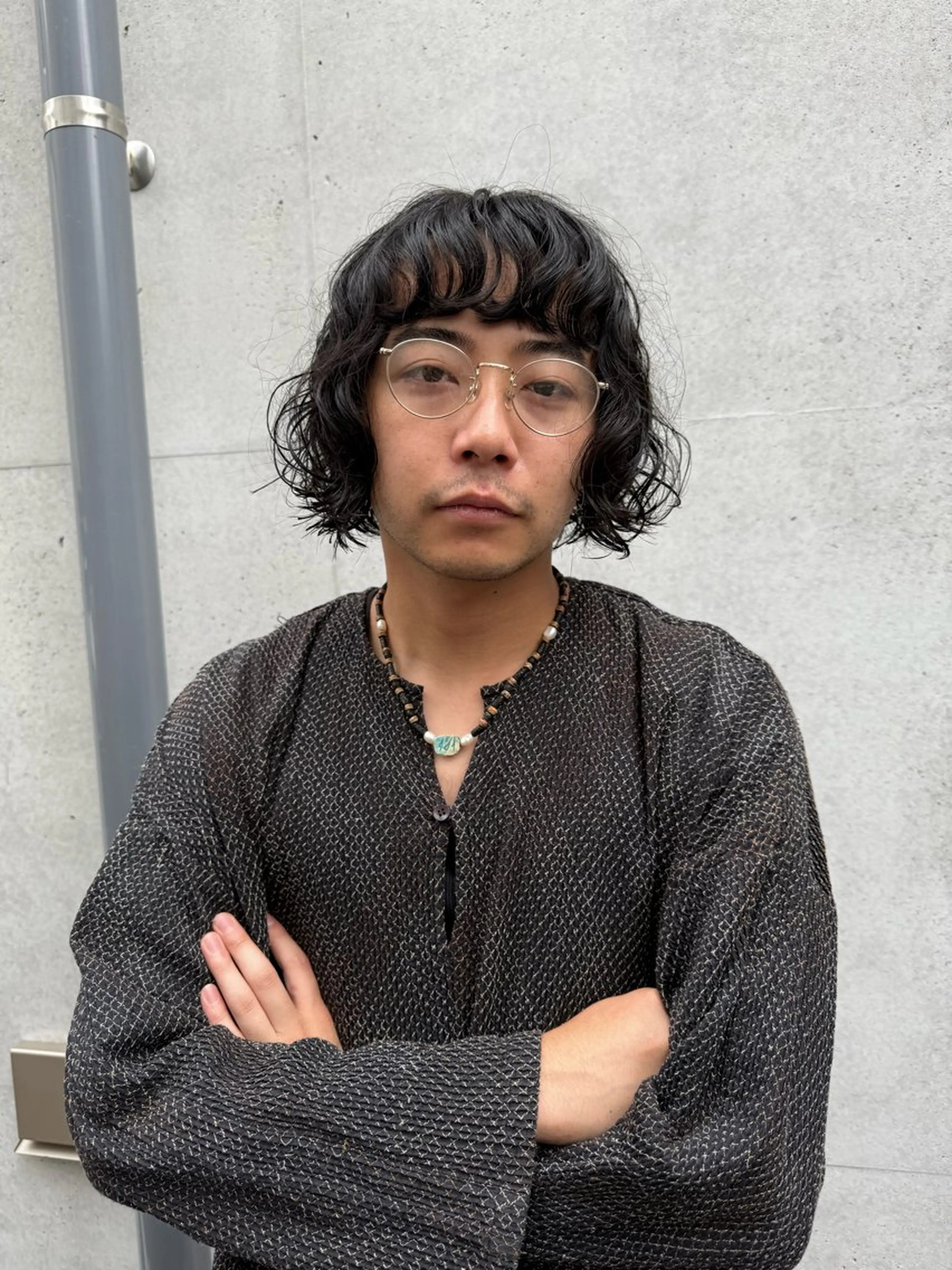 ミディアム パーマ 葵 音のヘアスタイル