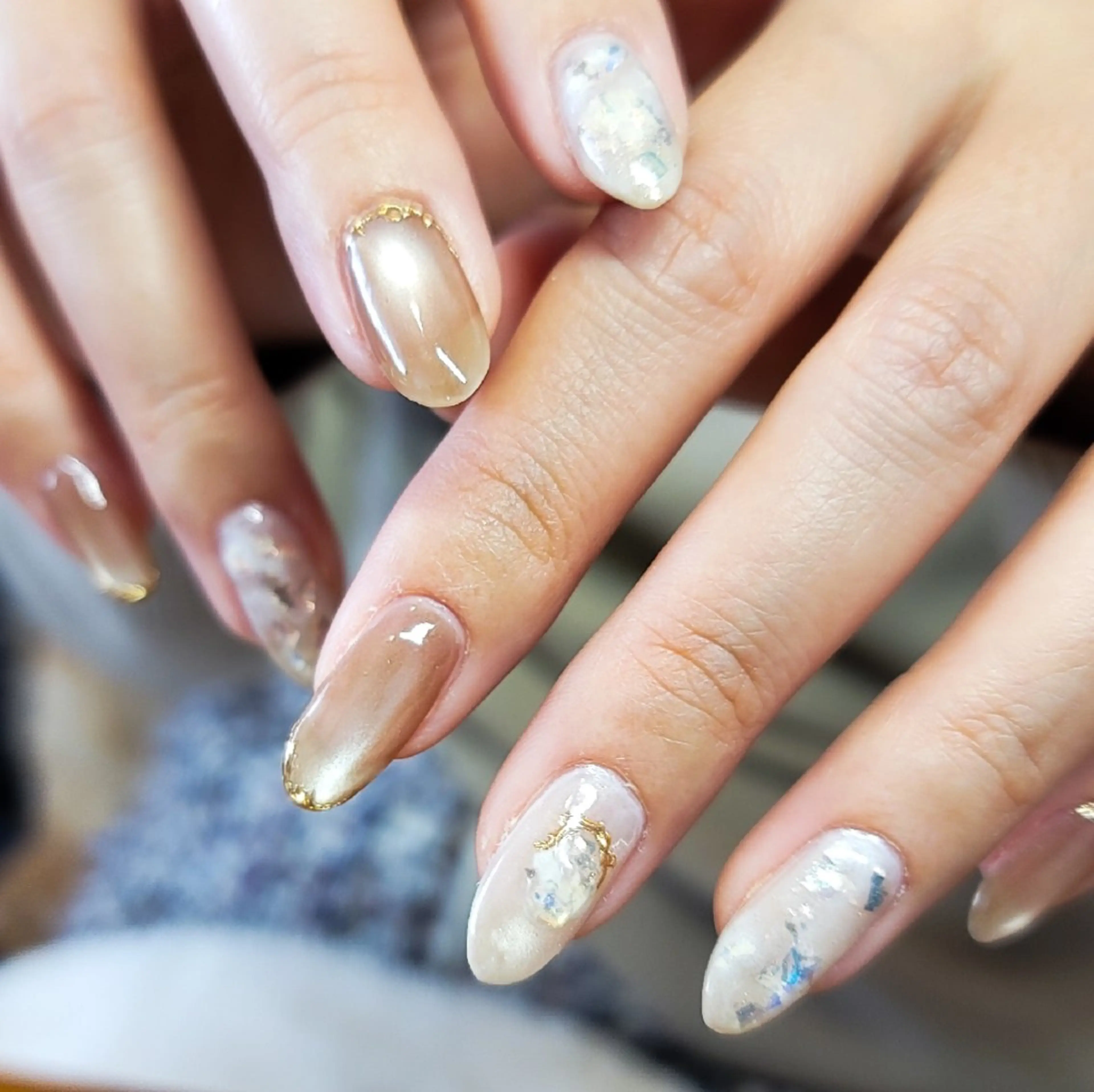 ネイル マグネットネイル ハンドネイル 🌲🌳🚪iiit o🌲🌳🌲のネイルデザイン