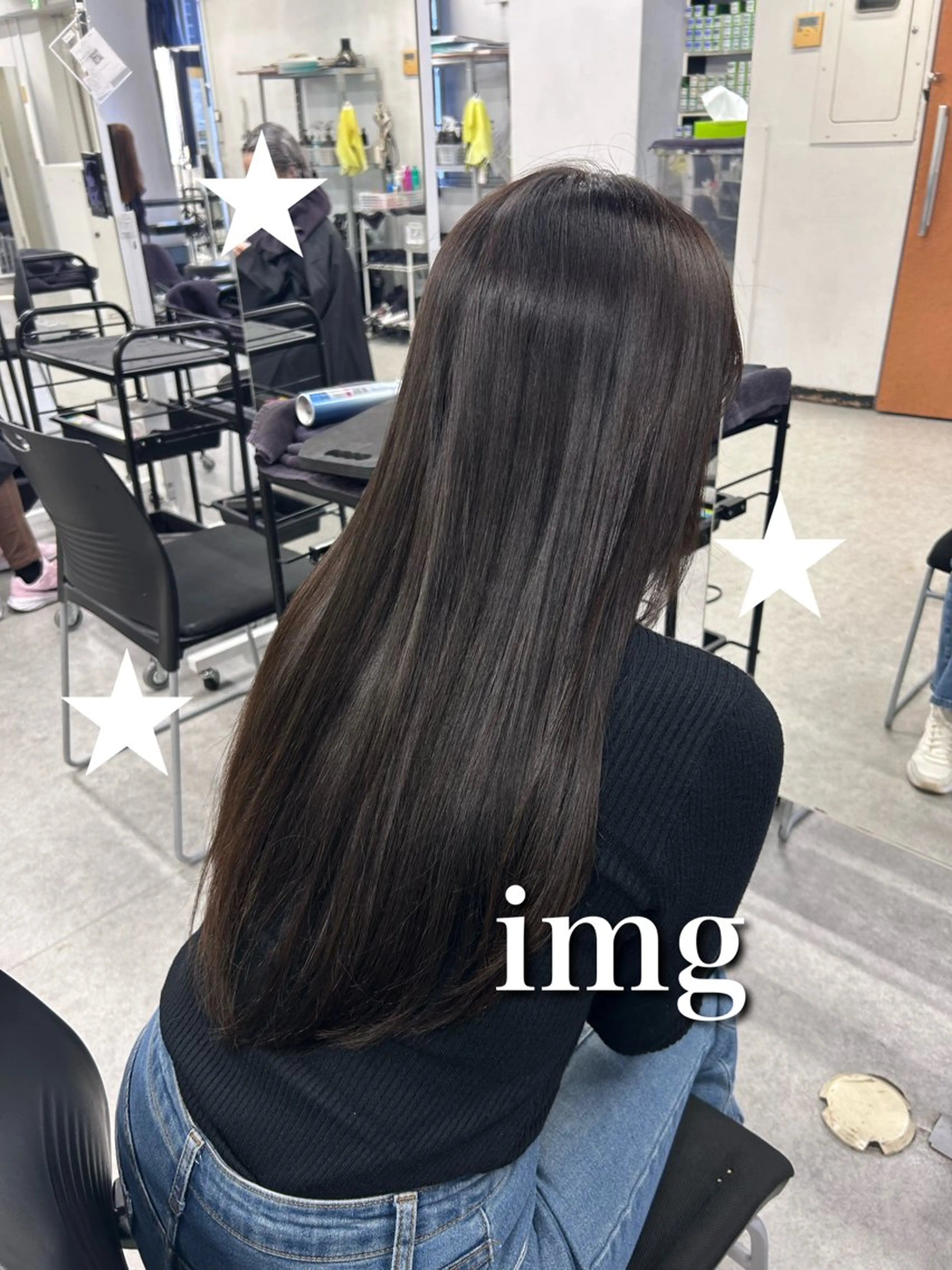 ロング カラー ヘアカラー トリートメント 💙韓国スタイル💙 亜子のヘアスタイル