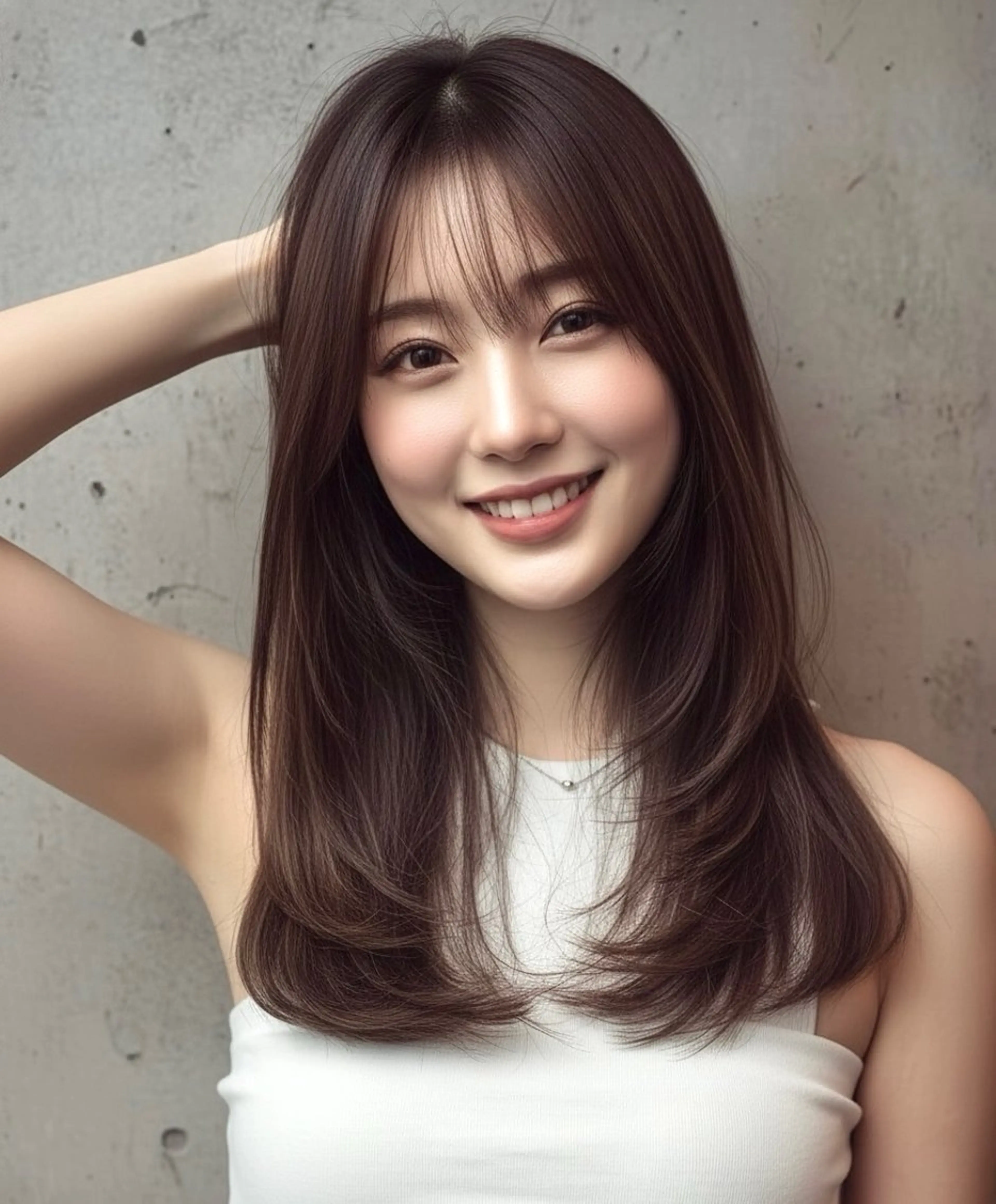 セミロング カット ヘアカラー トリートメント ヘッドスパ ヘアセット リベルテ 渋谷のヘアスタイル