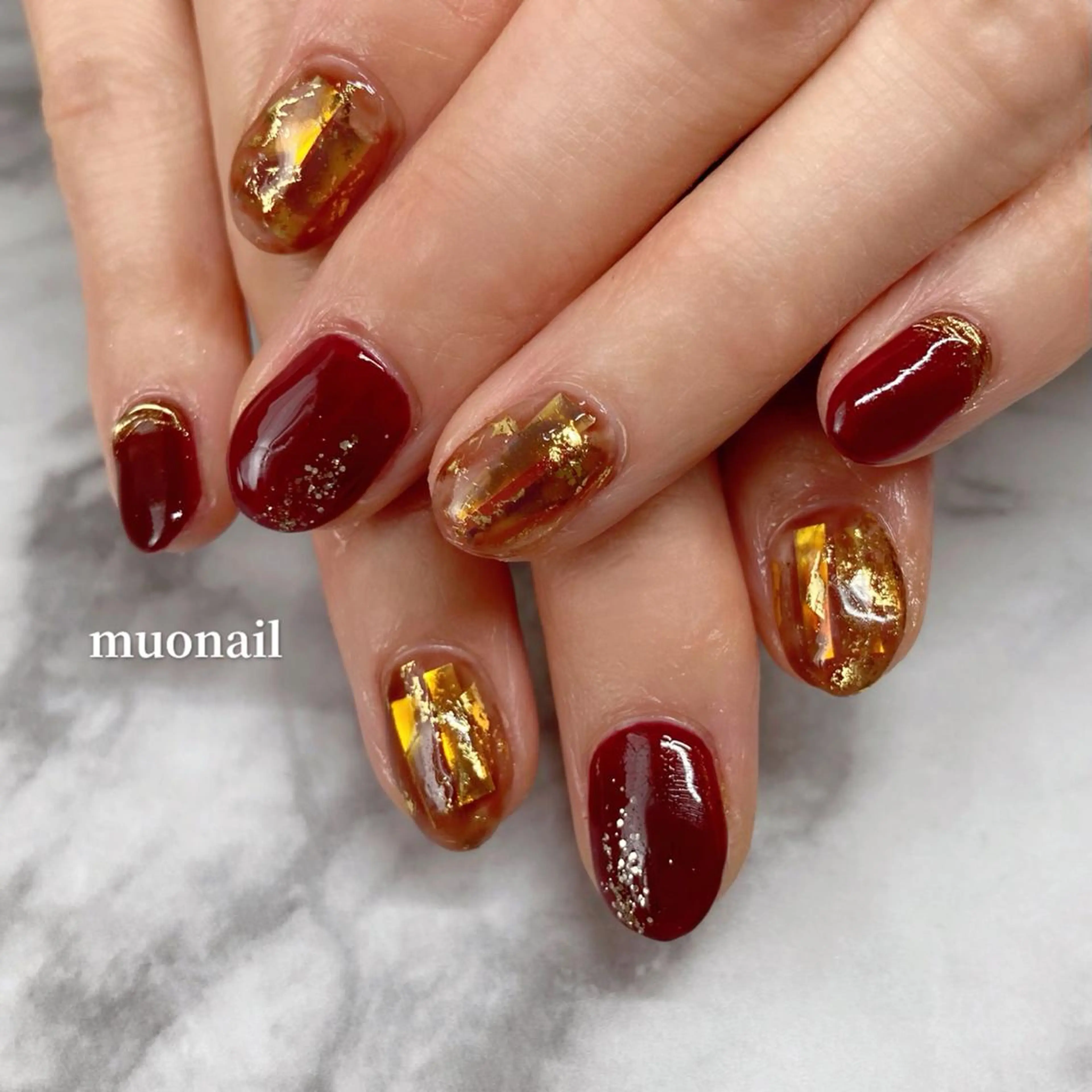 ネイル 氷ネイル・うるうるネイル 中川 ほののネイルデザイン