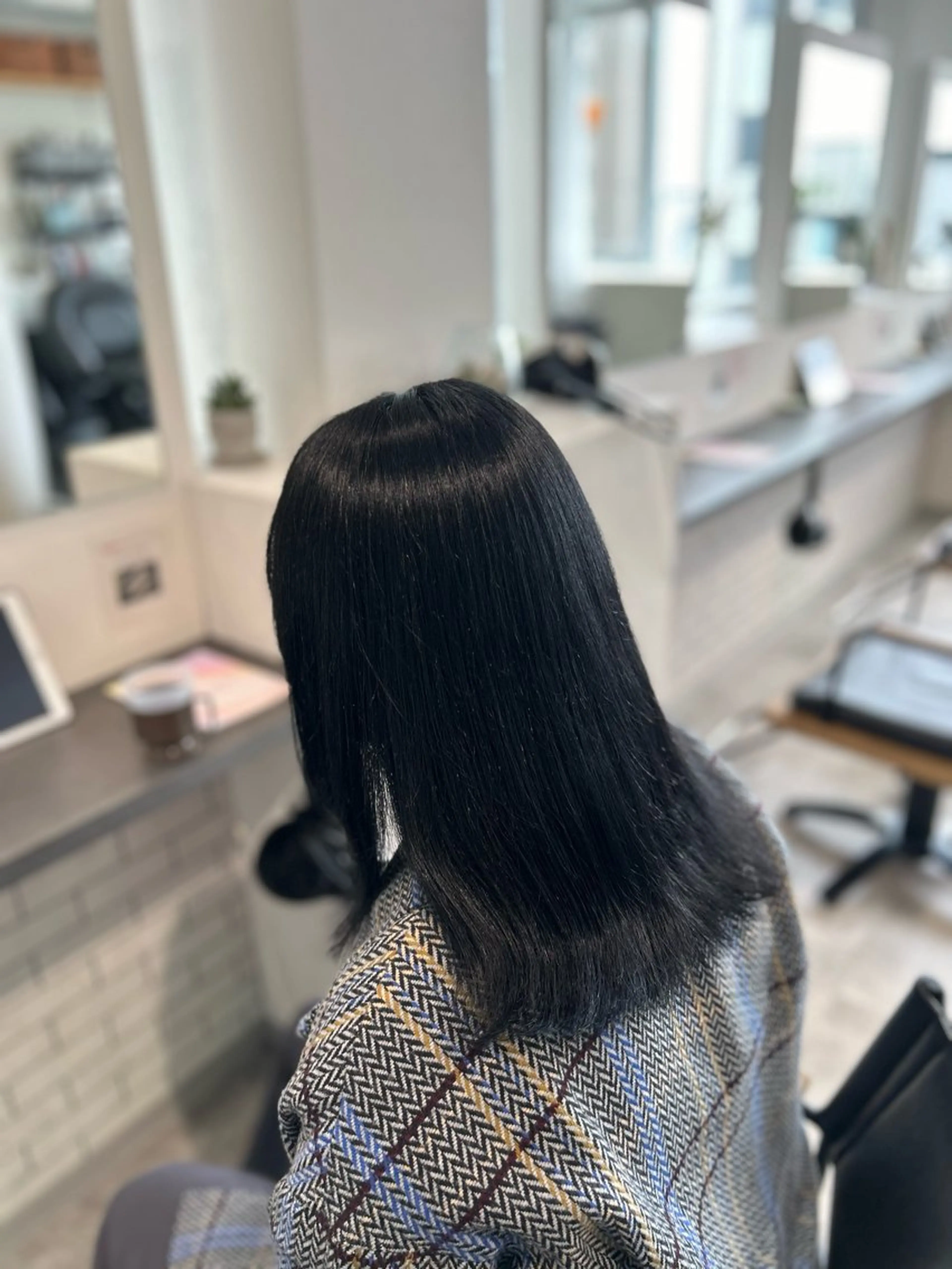 黒染めカラーの写真