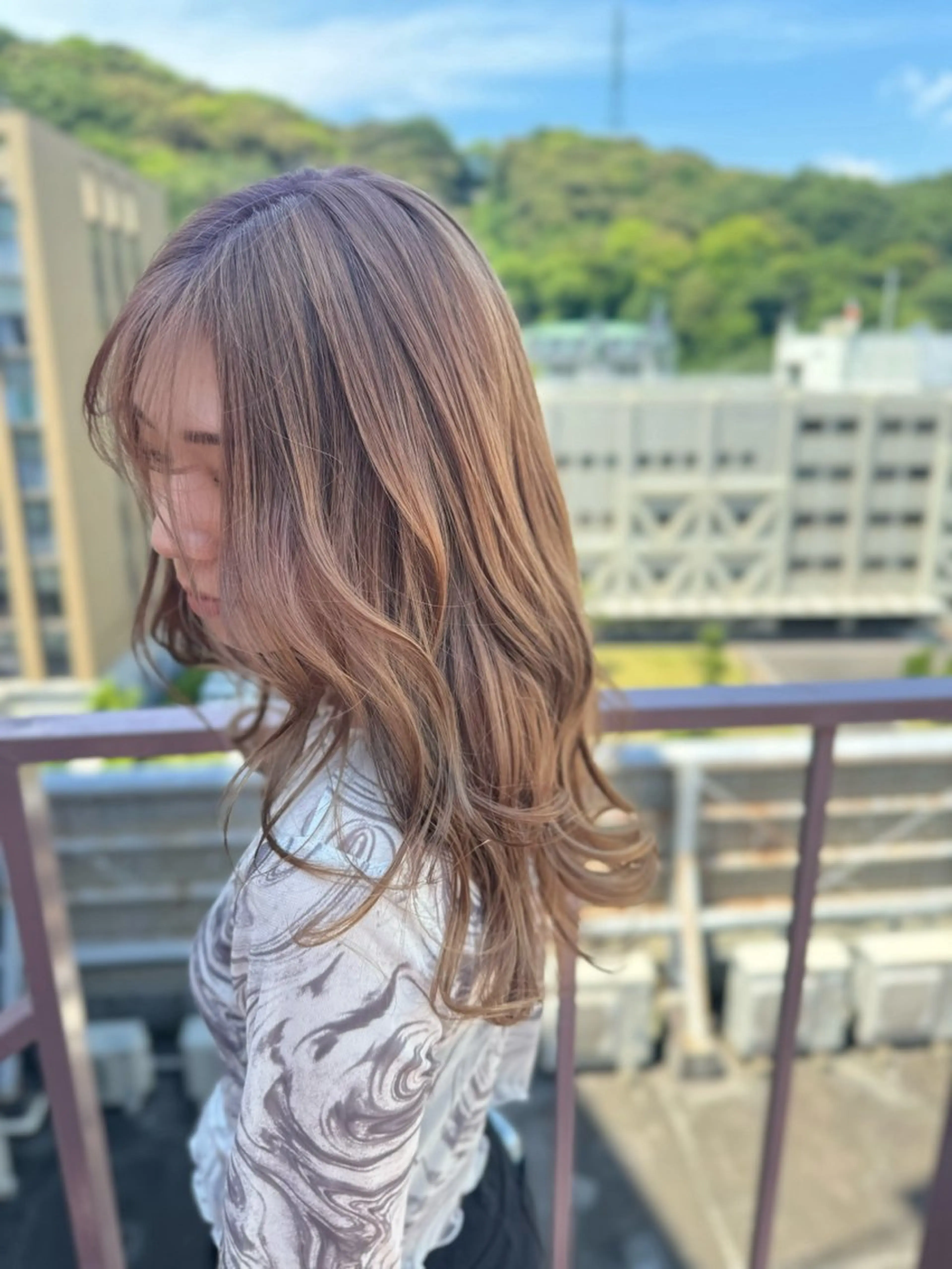 セミロング カラー ベージュカラー ミルクティーベージュ ヘアカラー Viage （ビアージュ）のヘアスタイル