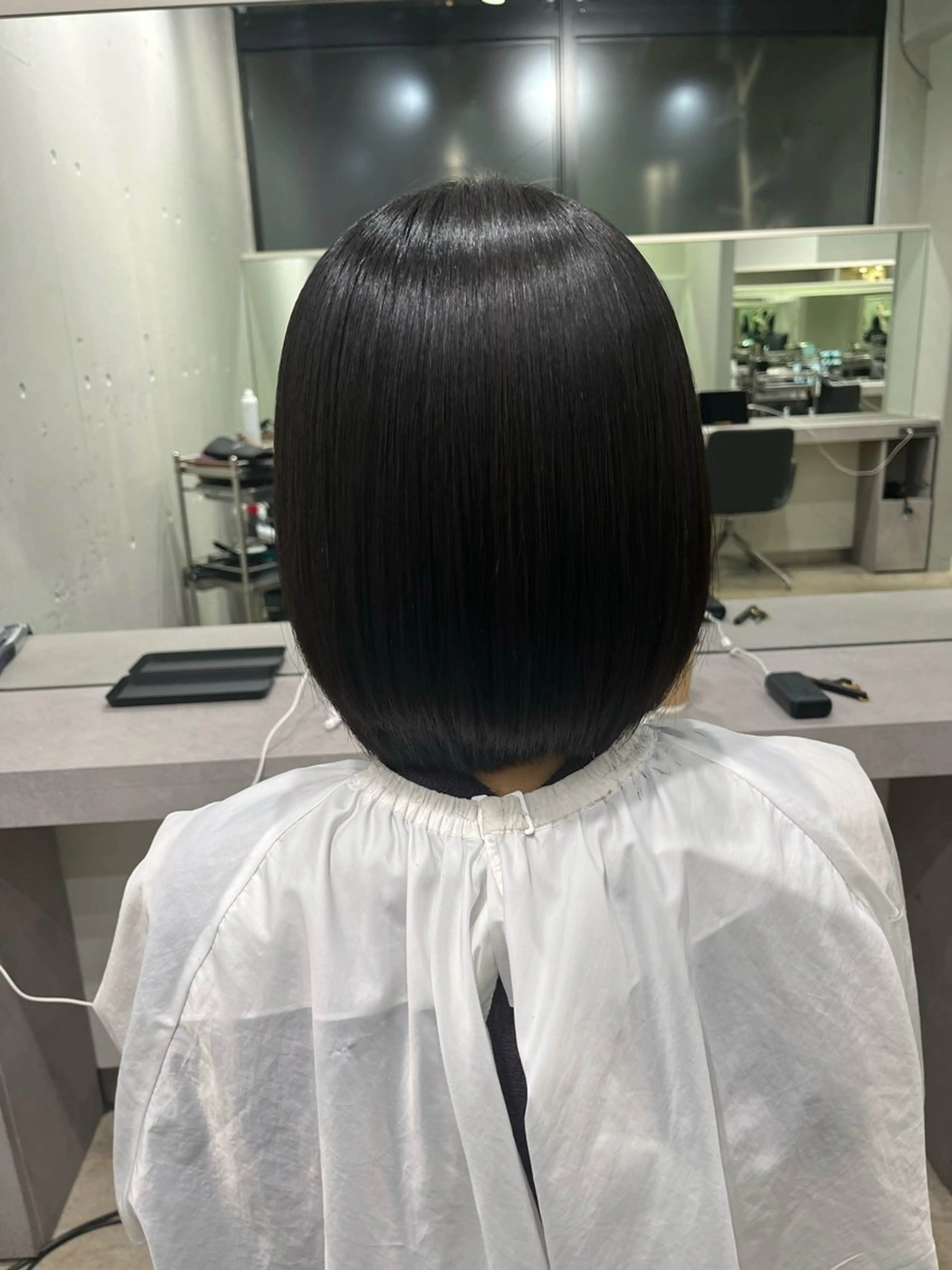 ミディアム パーマ 縮毛矯正 特化生田のヘアスタイル