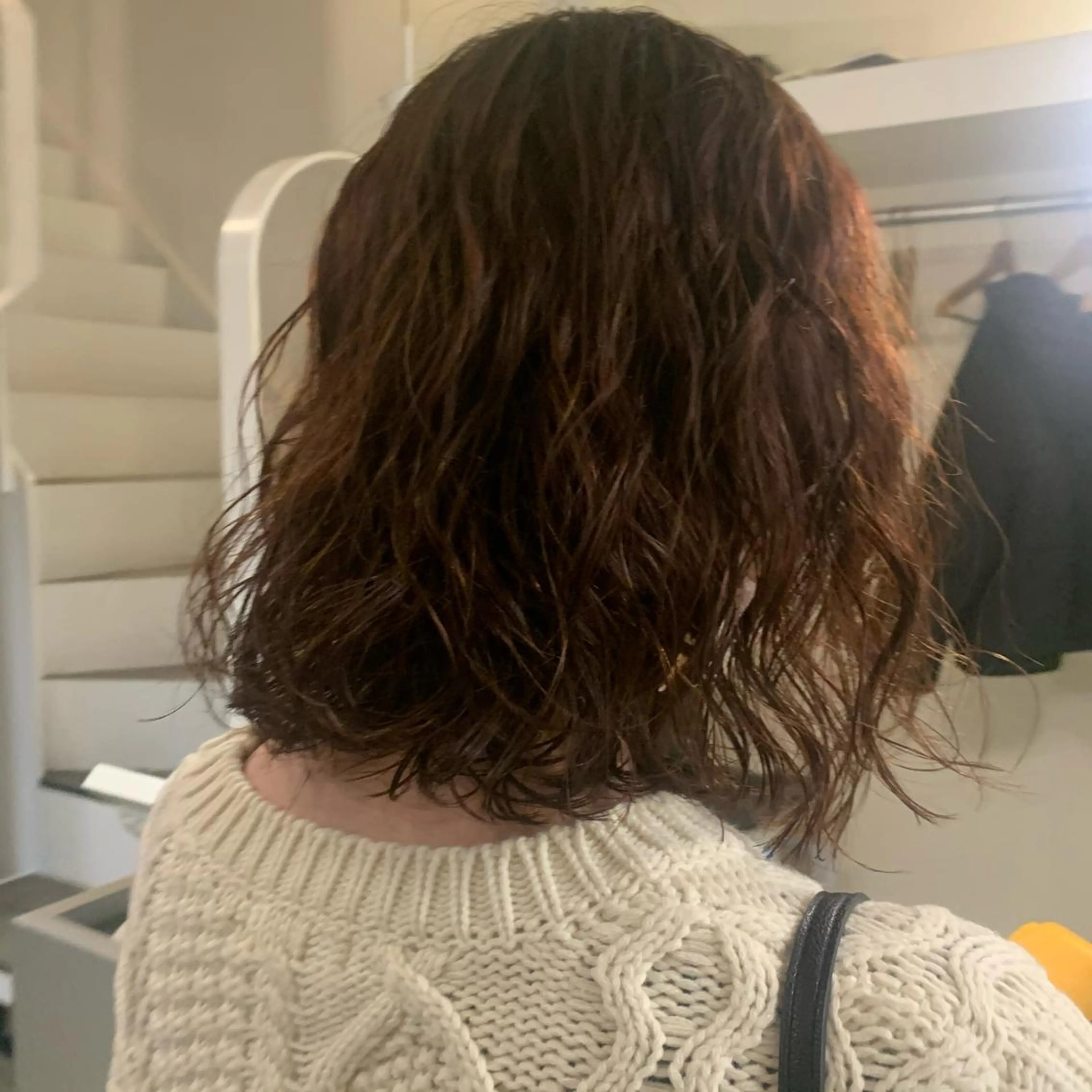 ミディアム カラー パーマ 末次 史奈のヘアスタイル