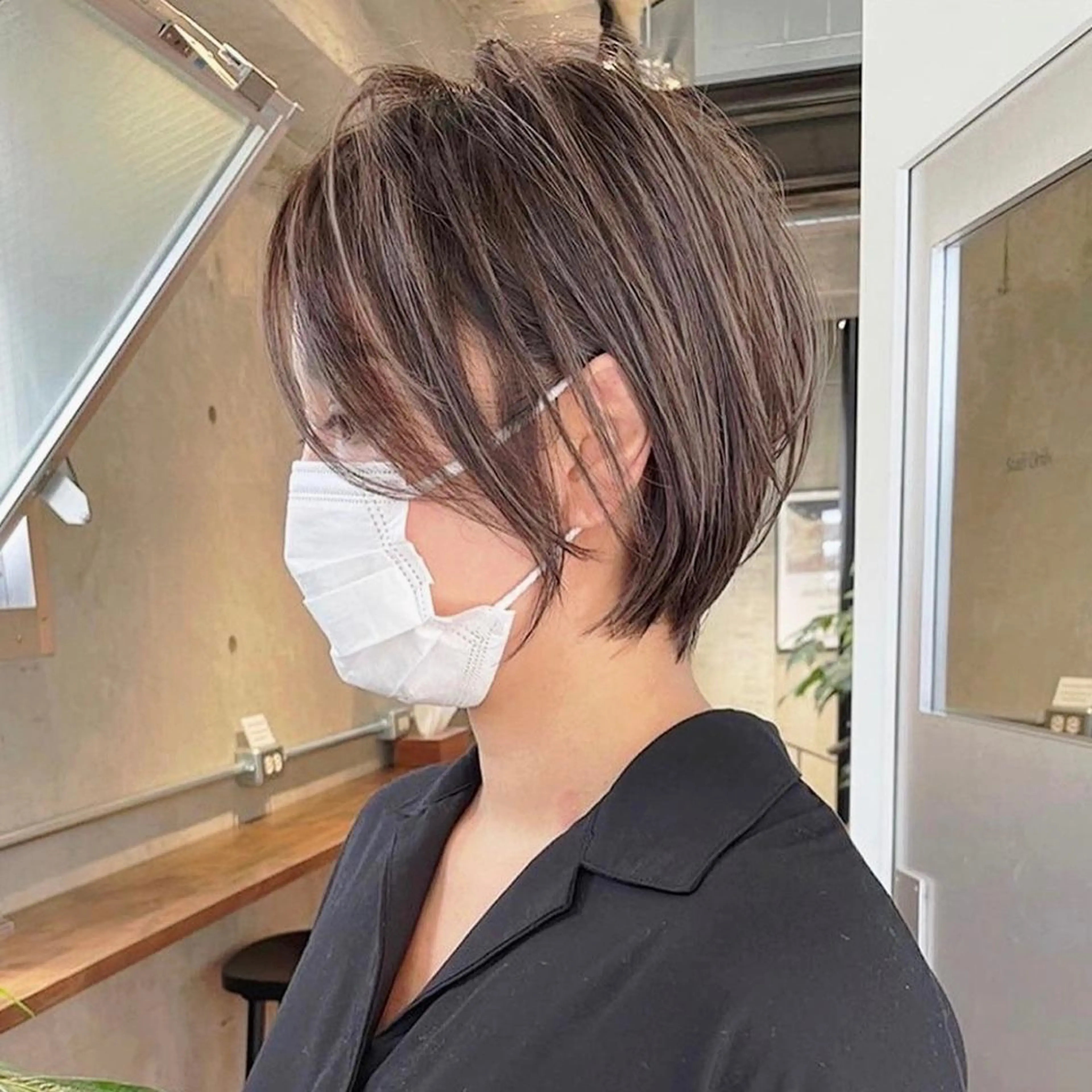 ショート レイヤー/韓国ボブ レイヤーボブ/住吉のヘアスタイル