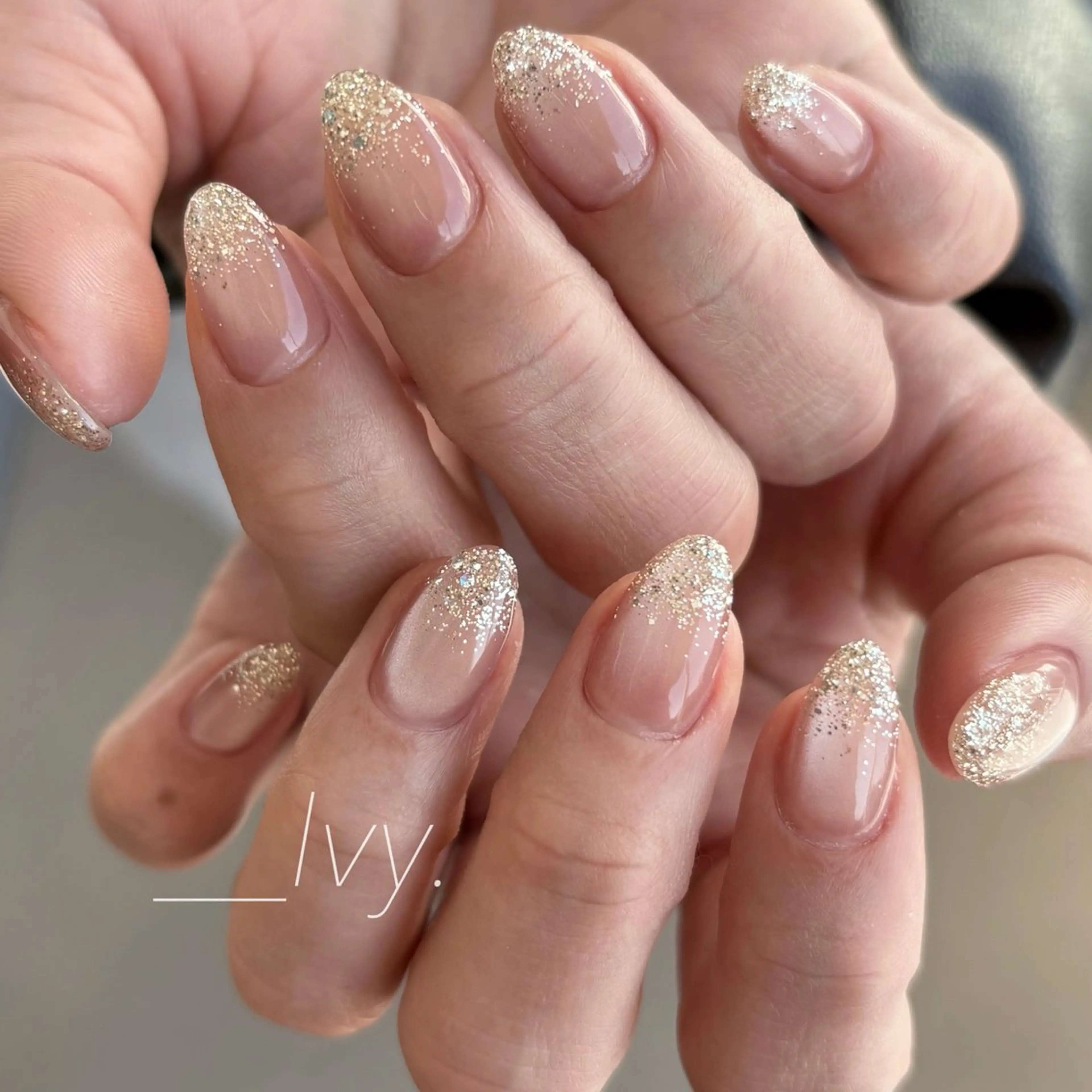 ネイル ラメ(グリッター) ラメグラデーション ハンドネイル ハンドケア Ivy所属・nail salon Ivy【放出】のネイルデザイン