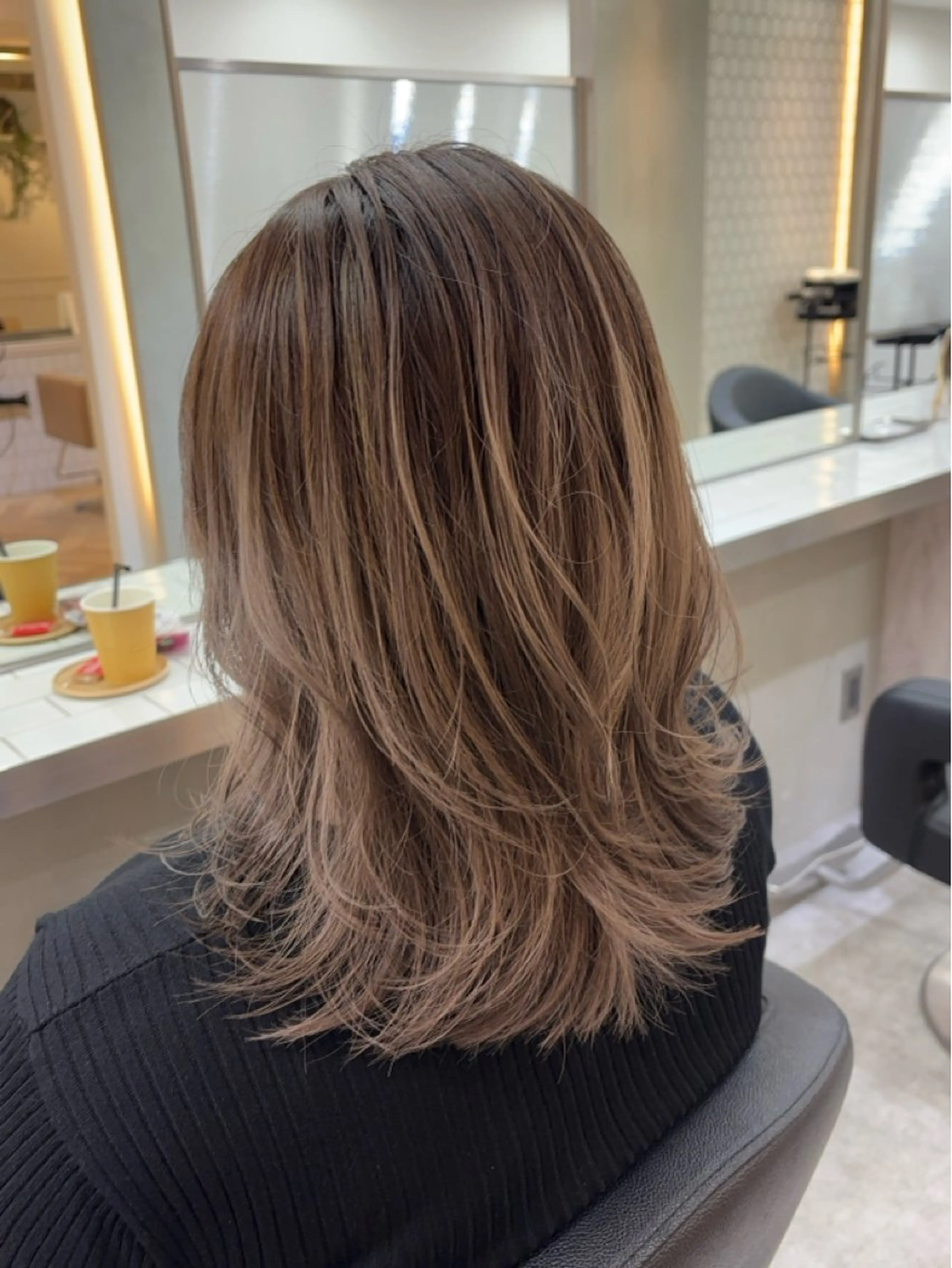 セミロング カラー ヘアカラー トリートメント Ｖｉｏｔ  銀座 樋口 桃佳のヘアスタイル