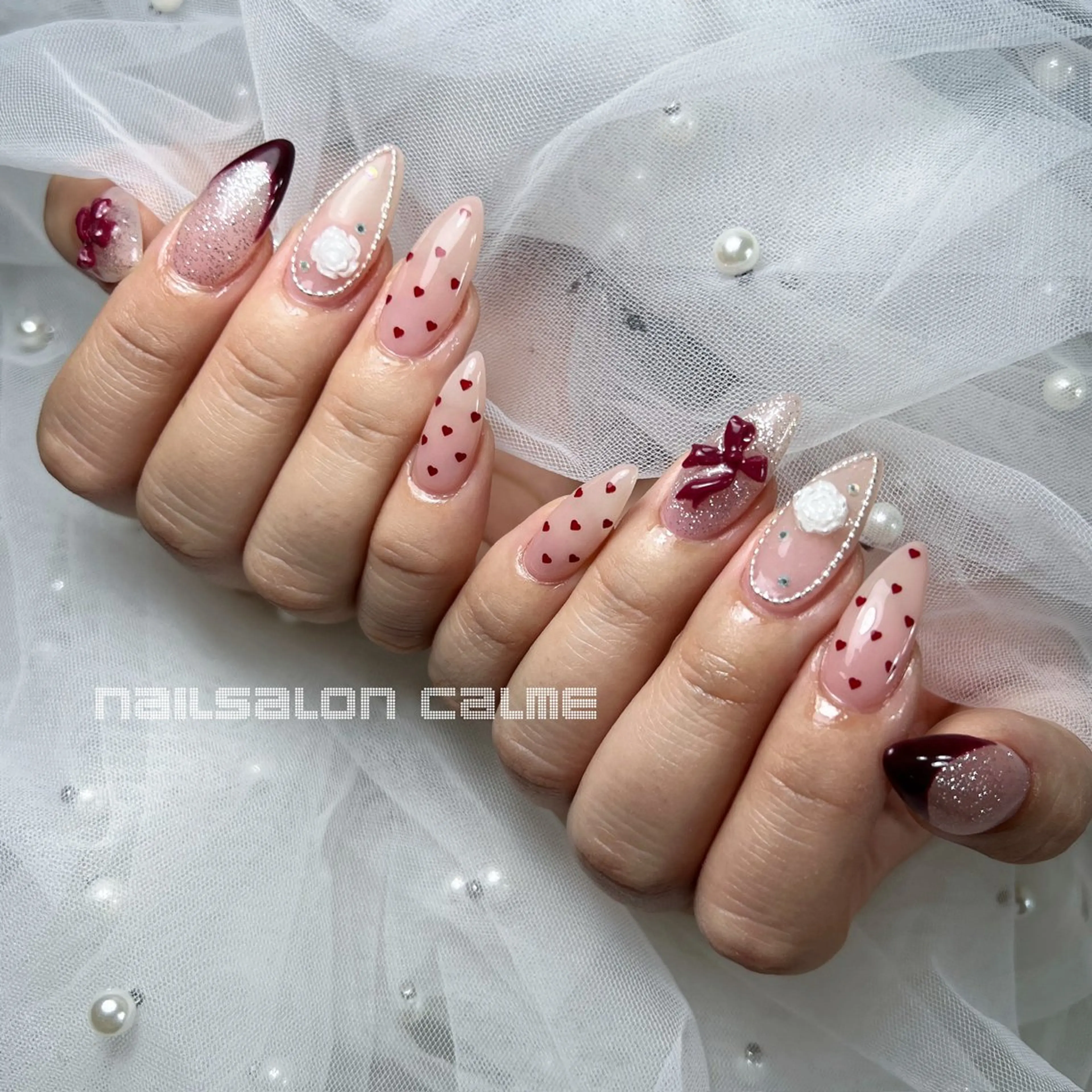 セミロング Nailsalon calme所属・calme ☾ yuukiのネイルデザイン
