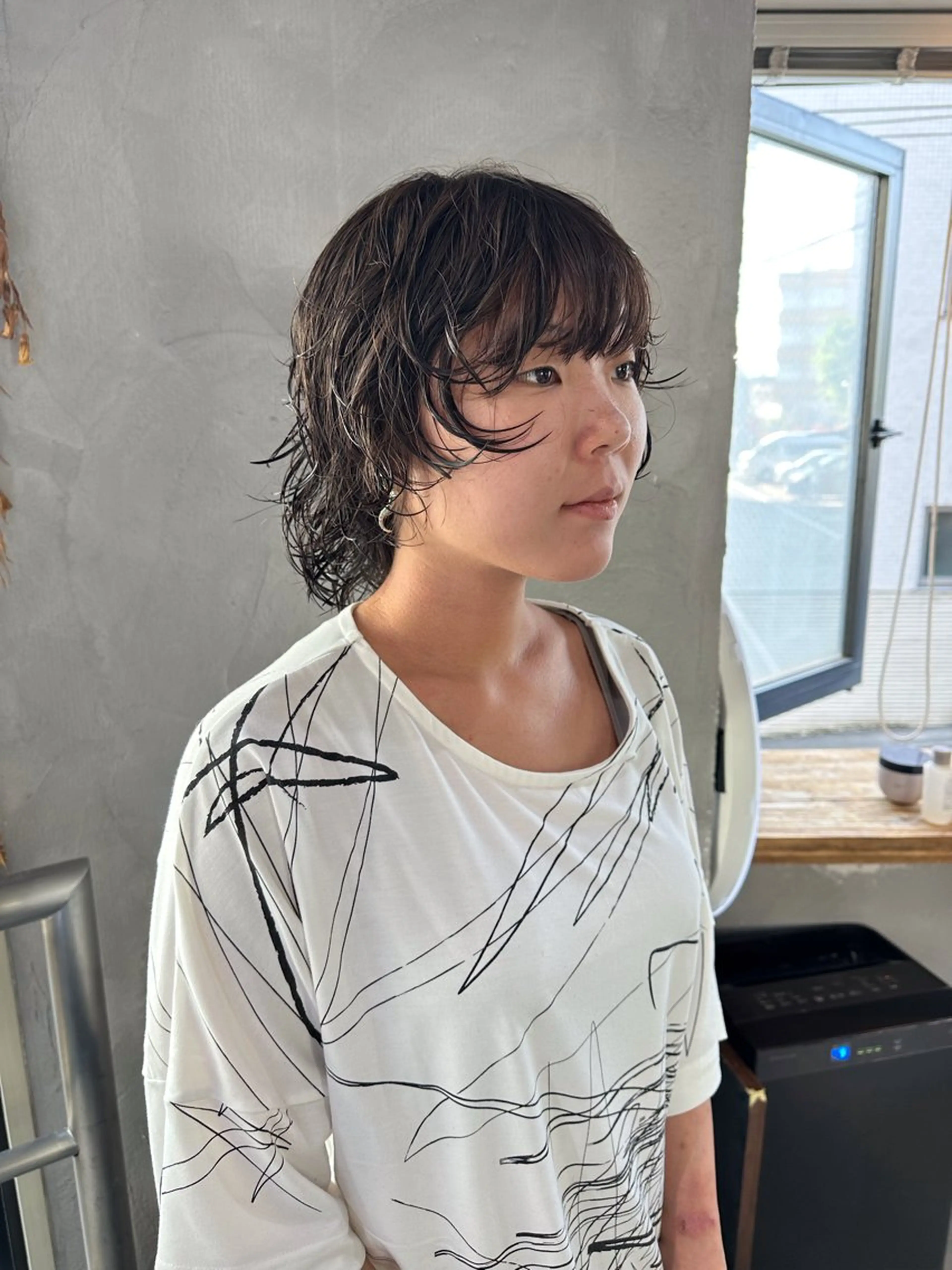 ミディアム パーマ ミディアムパーマ ウルフカット ウルフ/レイヤー🪐 MANAのヘアスタイル