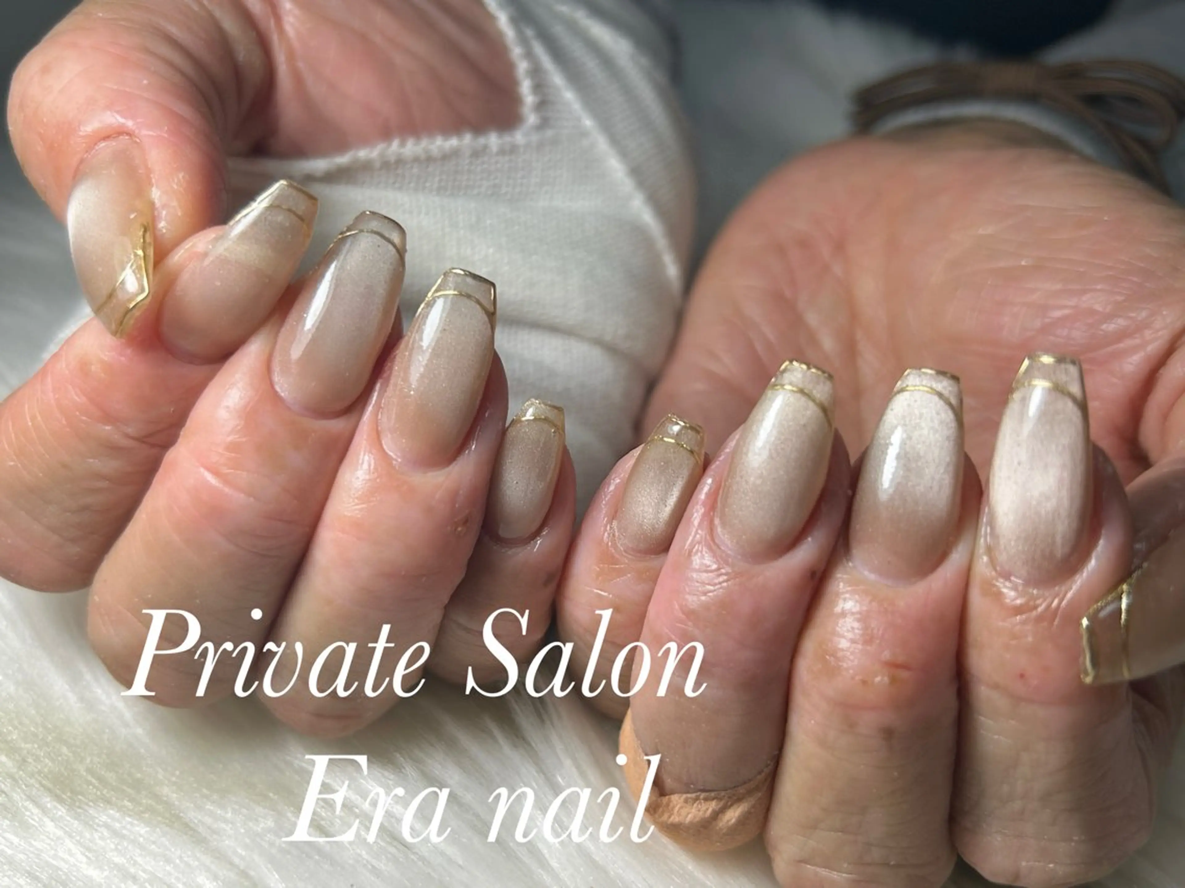 ネイル フレンチネイル マグネットネイル ミラーネイル ハンドネイル Era nailのネイルデザイン