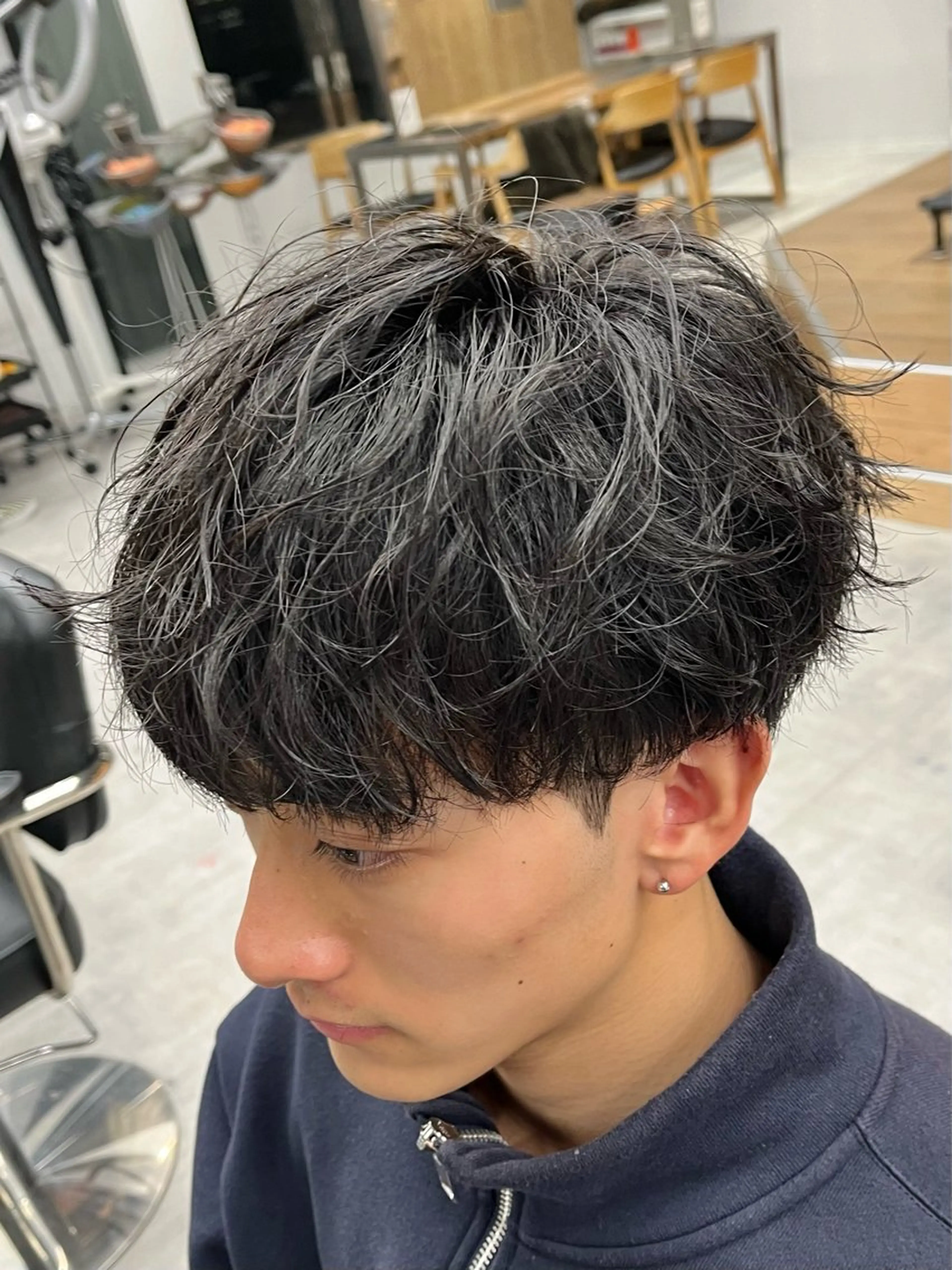 ショート パーマ メンズ マッシュ メンズパーマ カット パーマ 新潟メンズパーマ 新潟駅/小田拓実のヘアスタイル