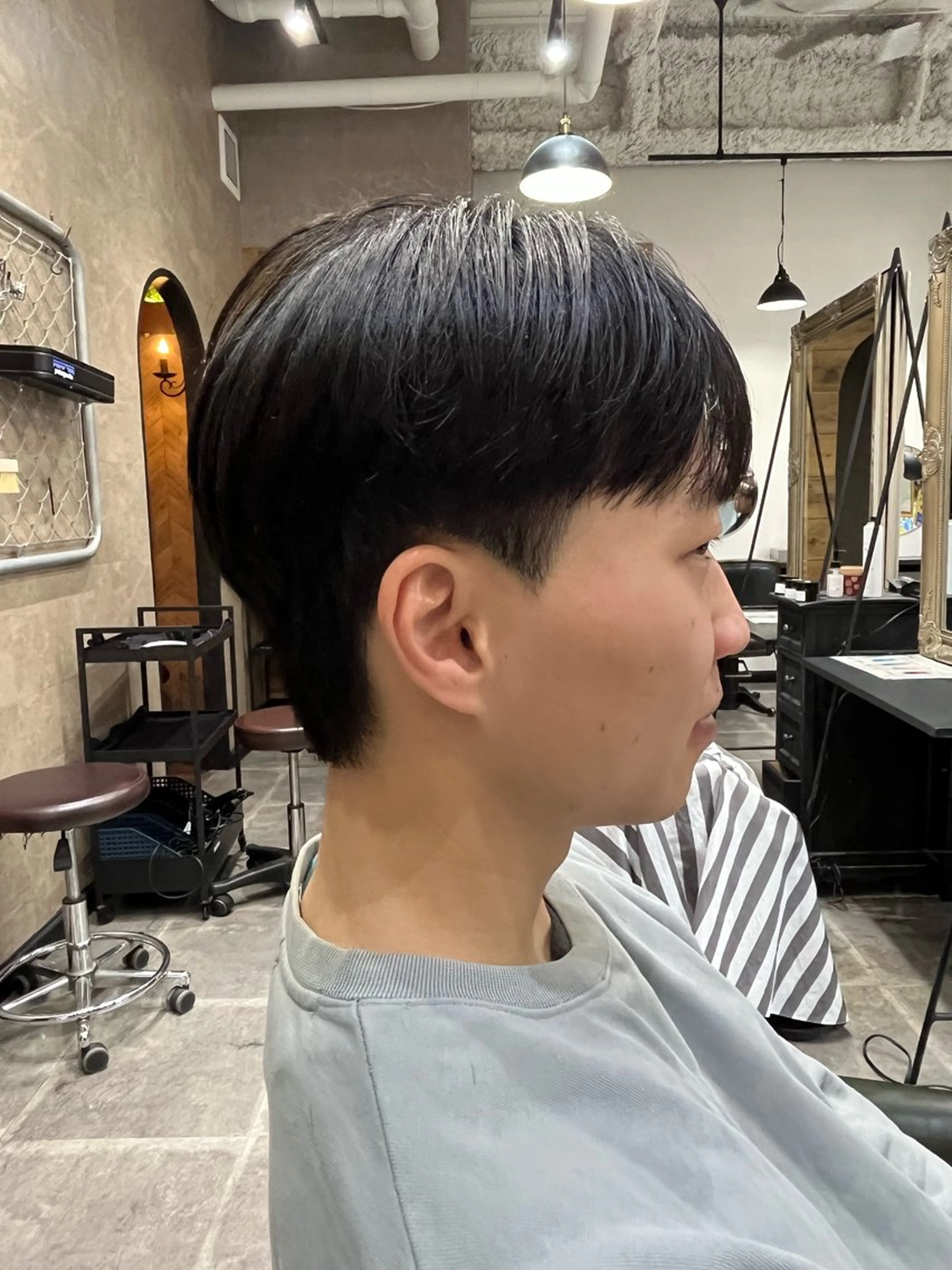 メンズ マッシュ シースルーマッシュ メンズカット/ 嶋本敬心のヘアスタイル