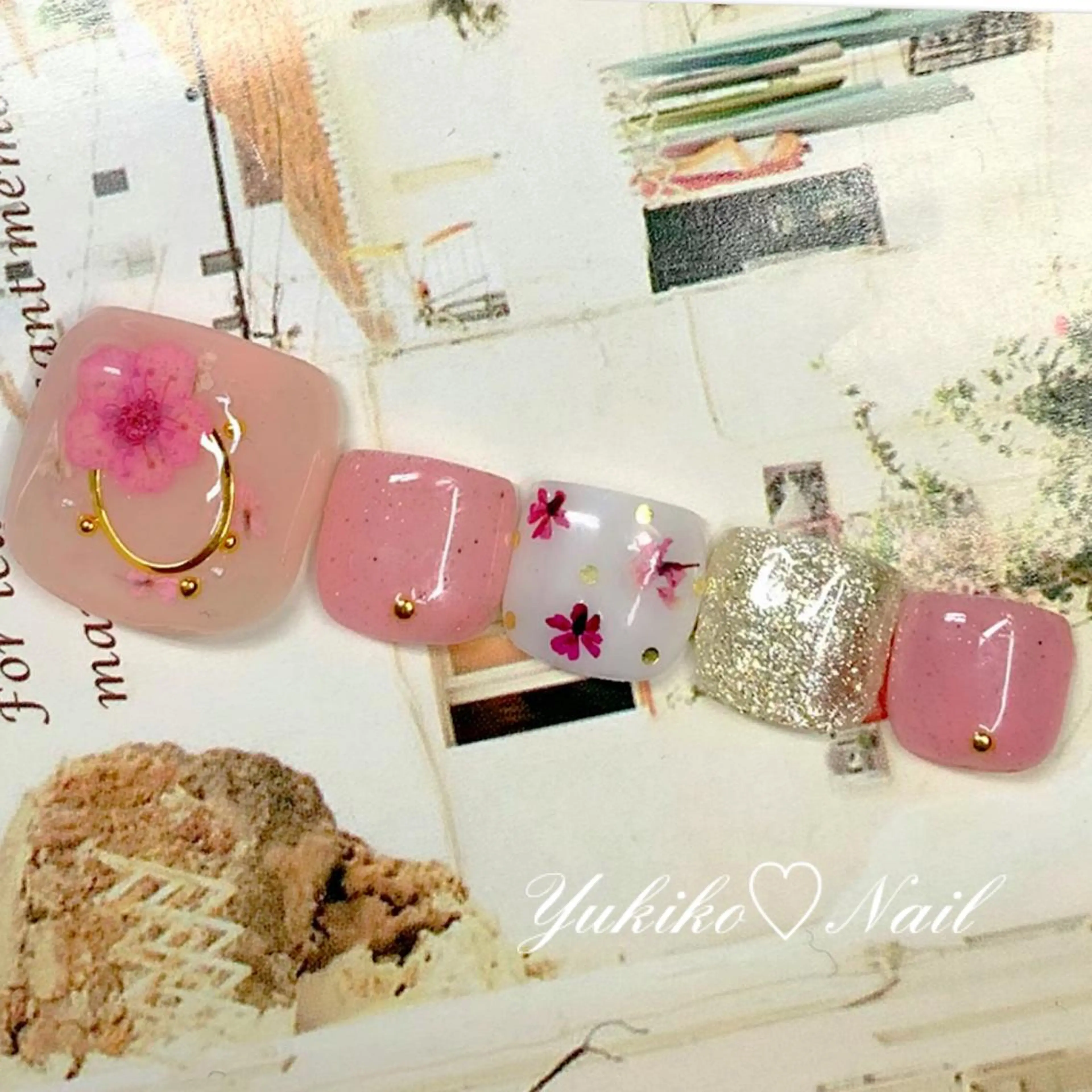 ネイル 桜ネイル フットネイル ユキコ ネイルのネイルデザイン