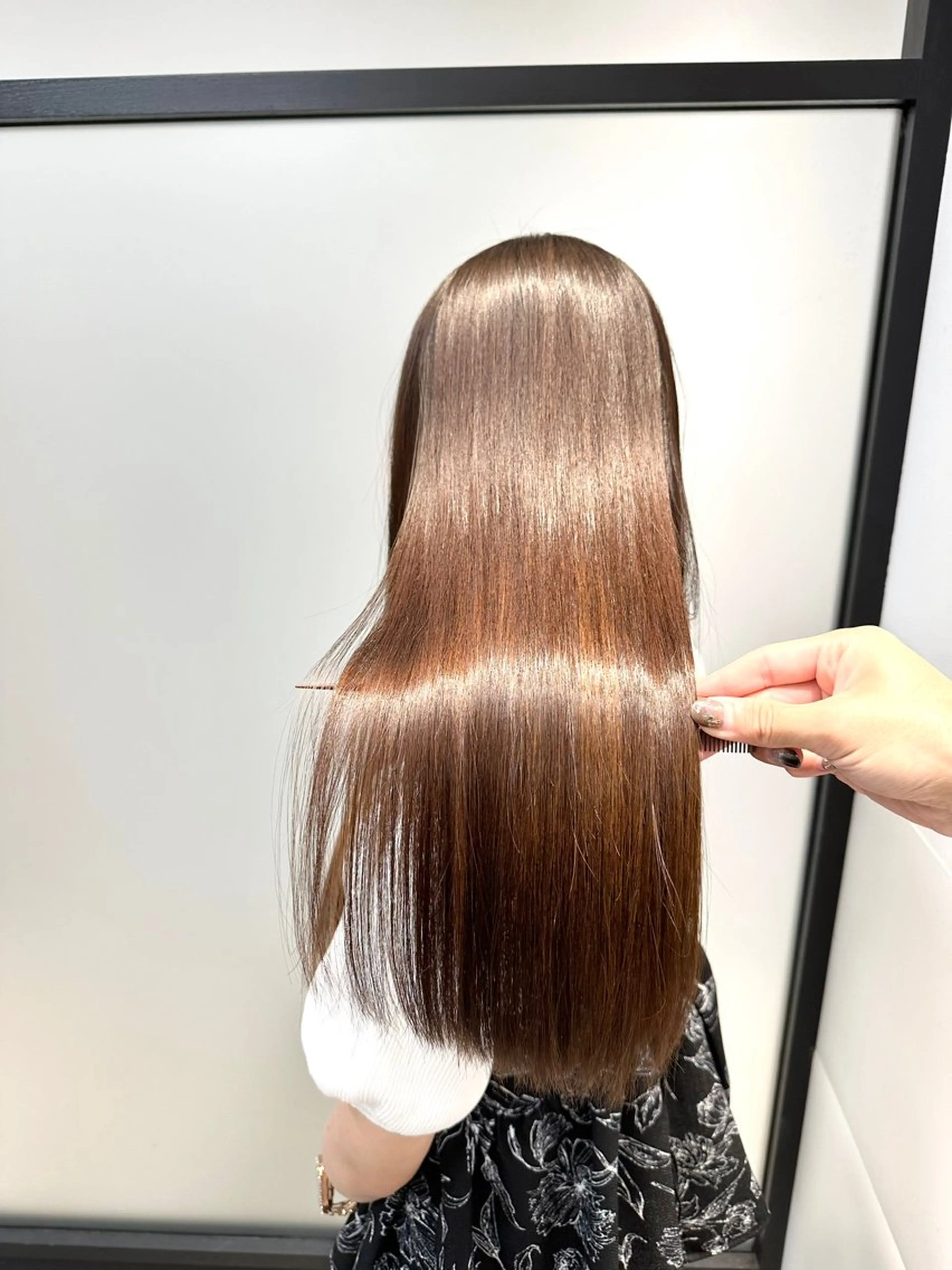 ロング カラー パーマ ヘアアレンジ 髪質改善 縮毛矯正 トリートメント ストレートパーマ 縮毛矯正 トリートメント 縮毛矯正/髪質改善/ ブリーチ毛/木元渓太のヘアスタイル