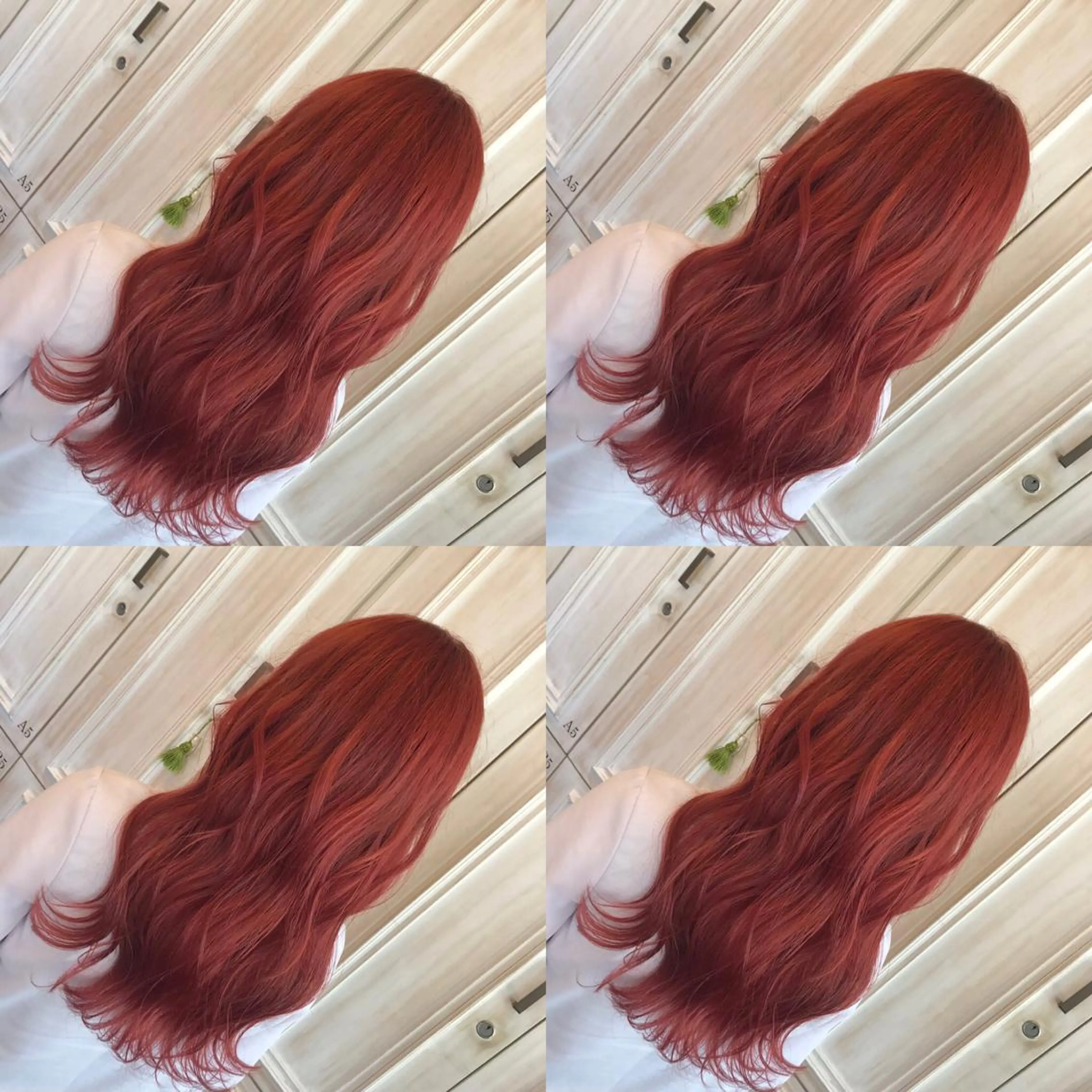 セミロング カラー ブリーチ ピンクカラー あさだ しゅうたろうのヘアスタイル