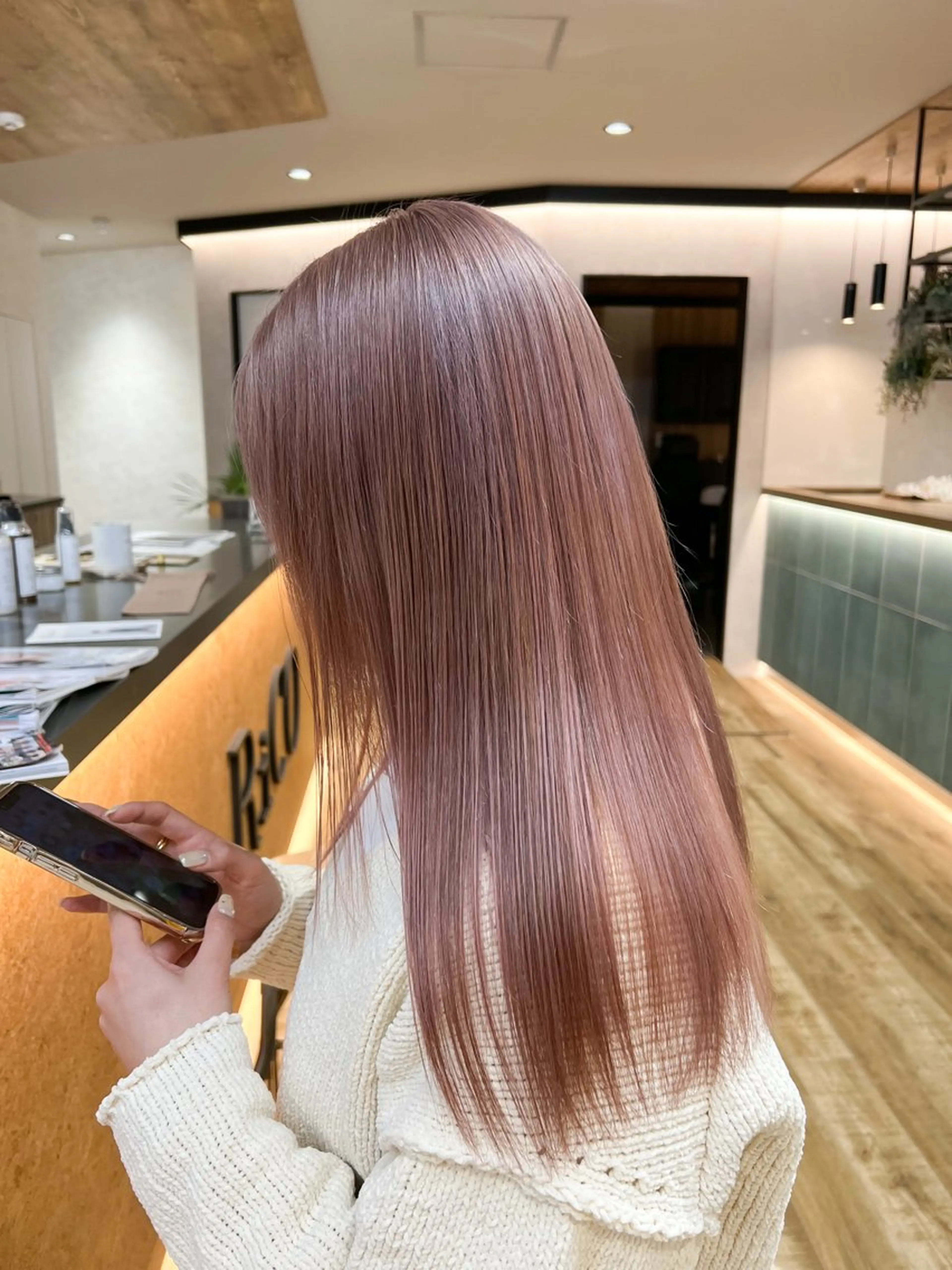 ロング ヘアカラー ハイトーン透明感/レ イヤー/ririkaのヘアスタイル