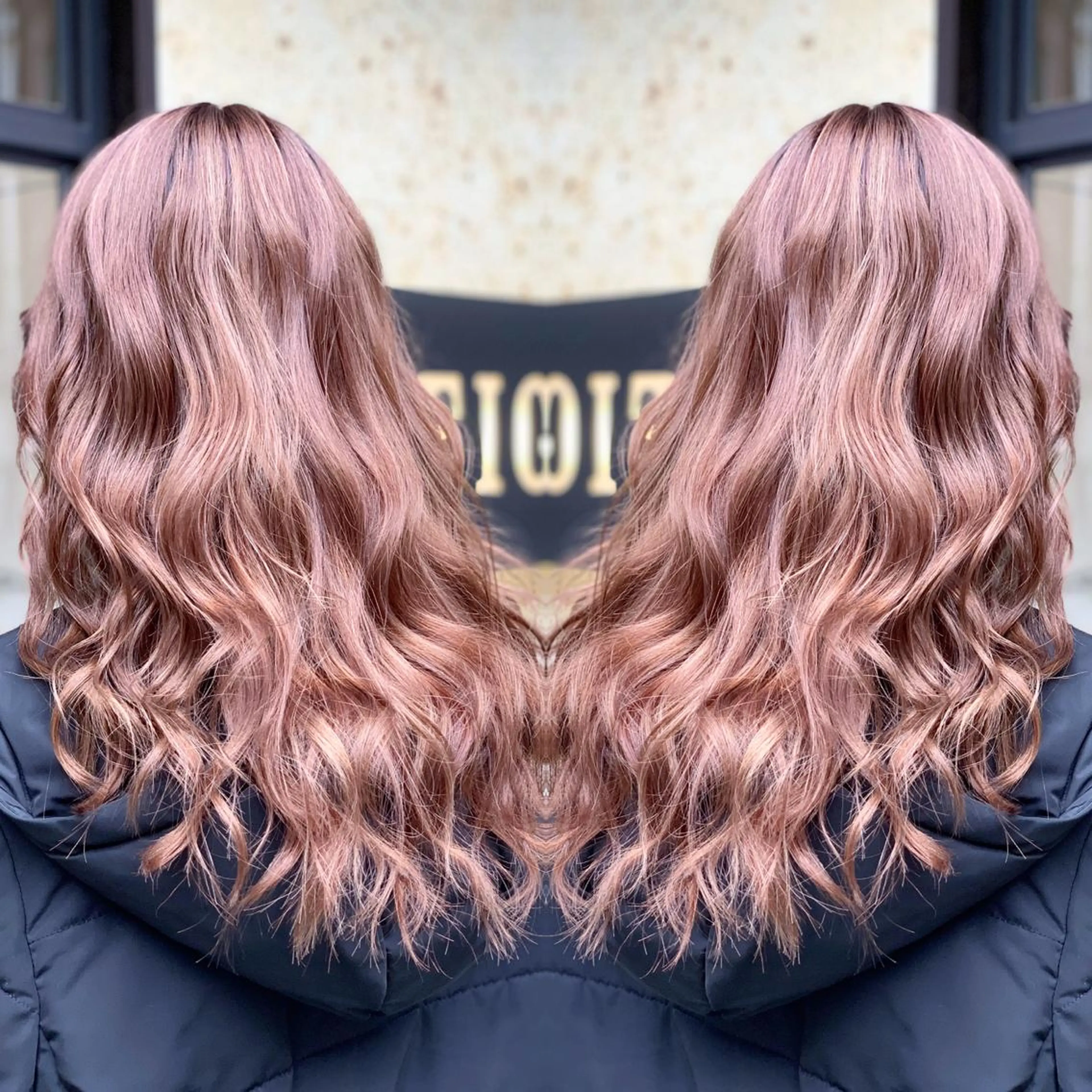 セミロング カラー ヘアアレンジ 髪質改善×ハイトーン 中田啄也のヘアスタイル