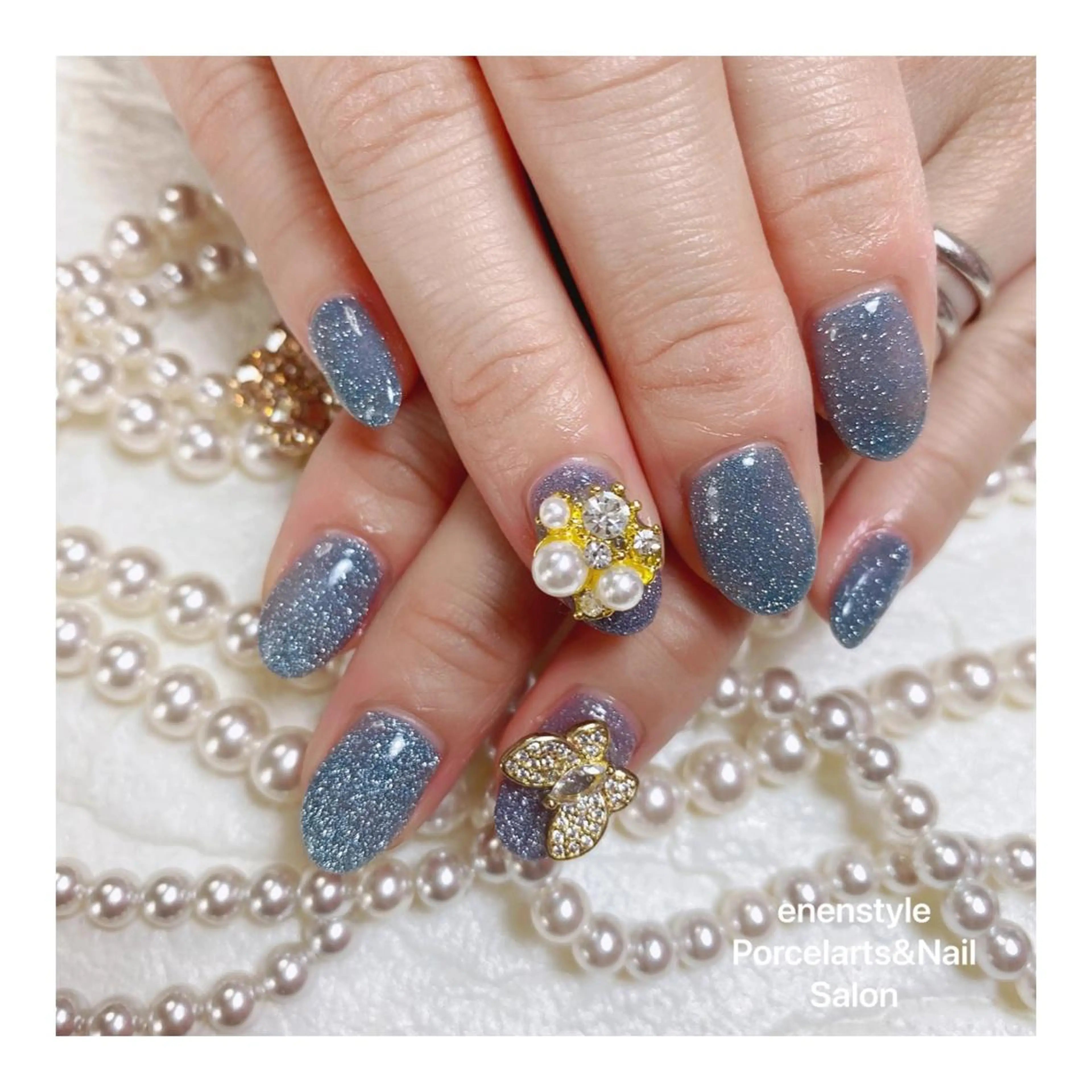 ミディアム ネイル ハンドネイル 👑enen style👑のネイルデザイン