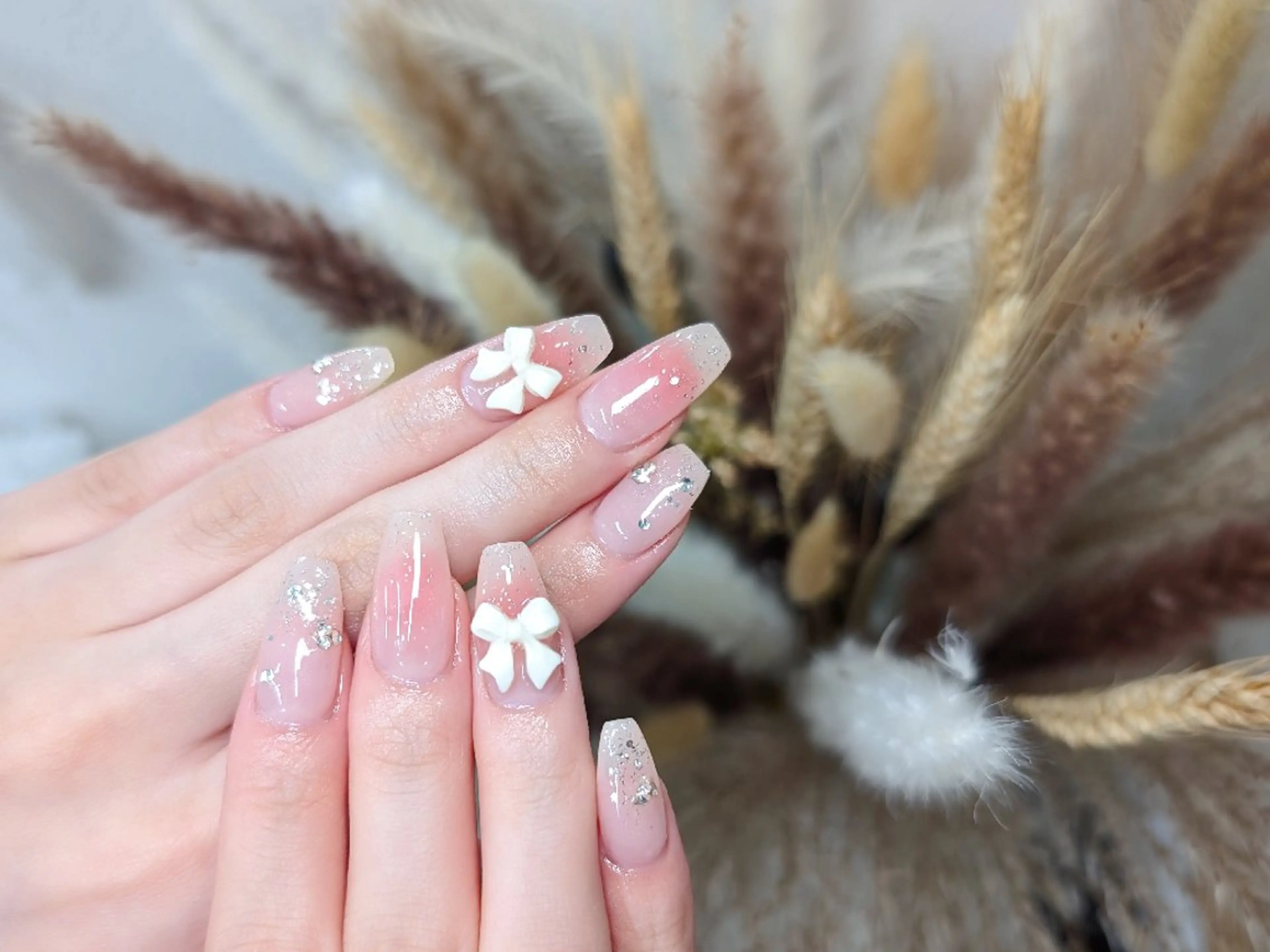 ネイル 長さ出し ジェルネイル キラキラネイル ラメ(グリッター) ニュアンスネイル Chouette Nailのネイルデザイン