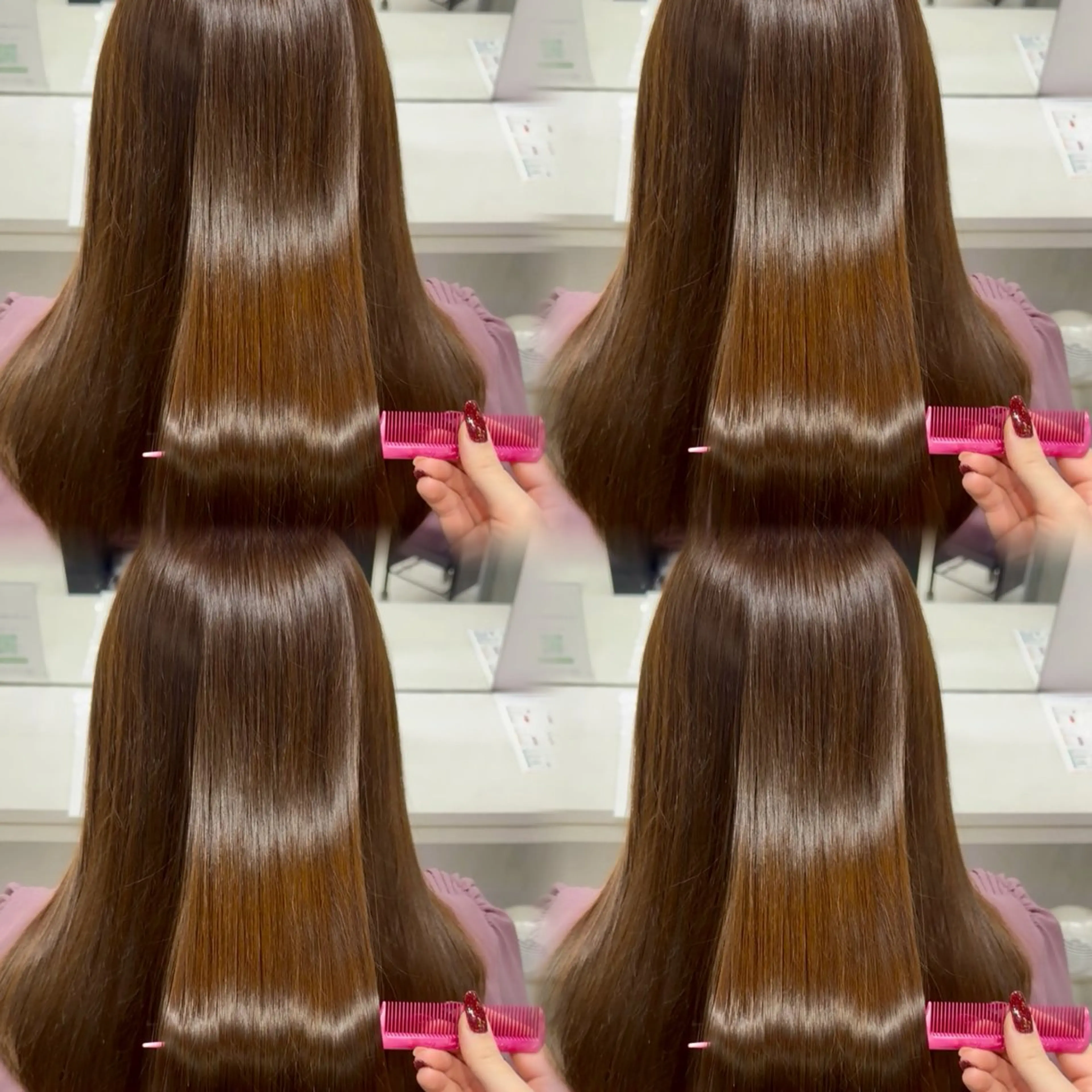 ロング カラー ヘアカラー トリートメント 🦋REISA🦋 エクステ×ハイトーンのヘアスタイル