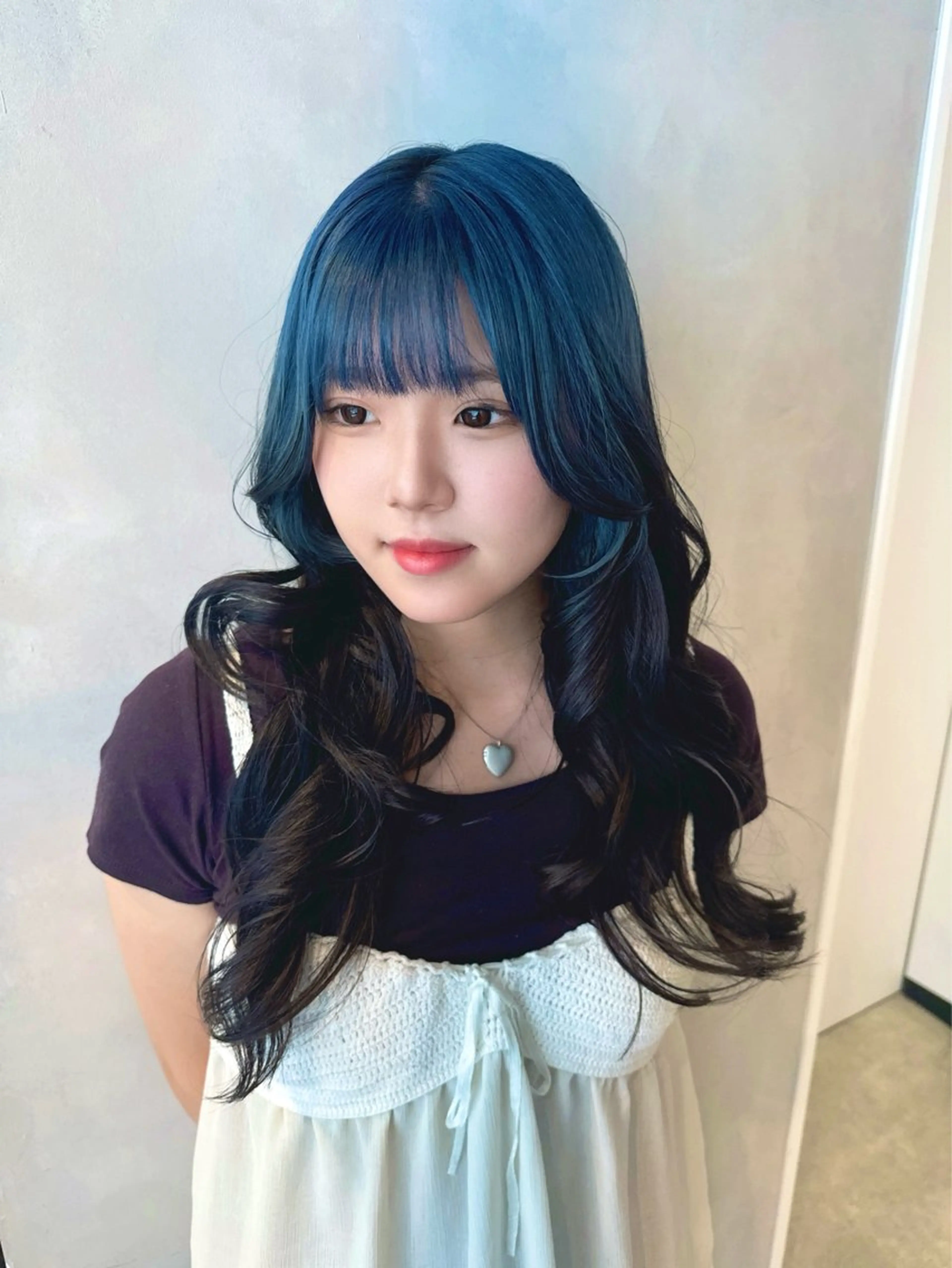 カラー 黒髪 ブルーカラー カット ヘアカラー トリートメント 透明感カラー✨艶髪 制作🌱山根あゆみのヘアスタイル