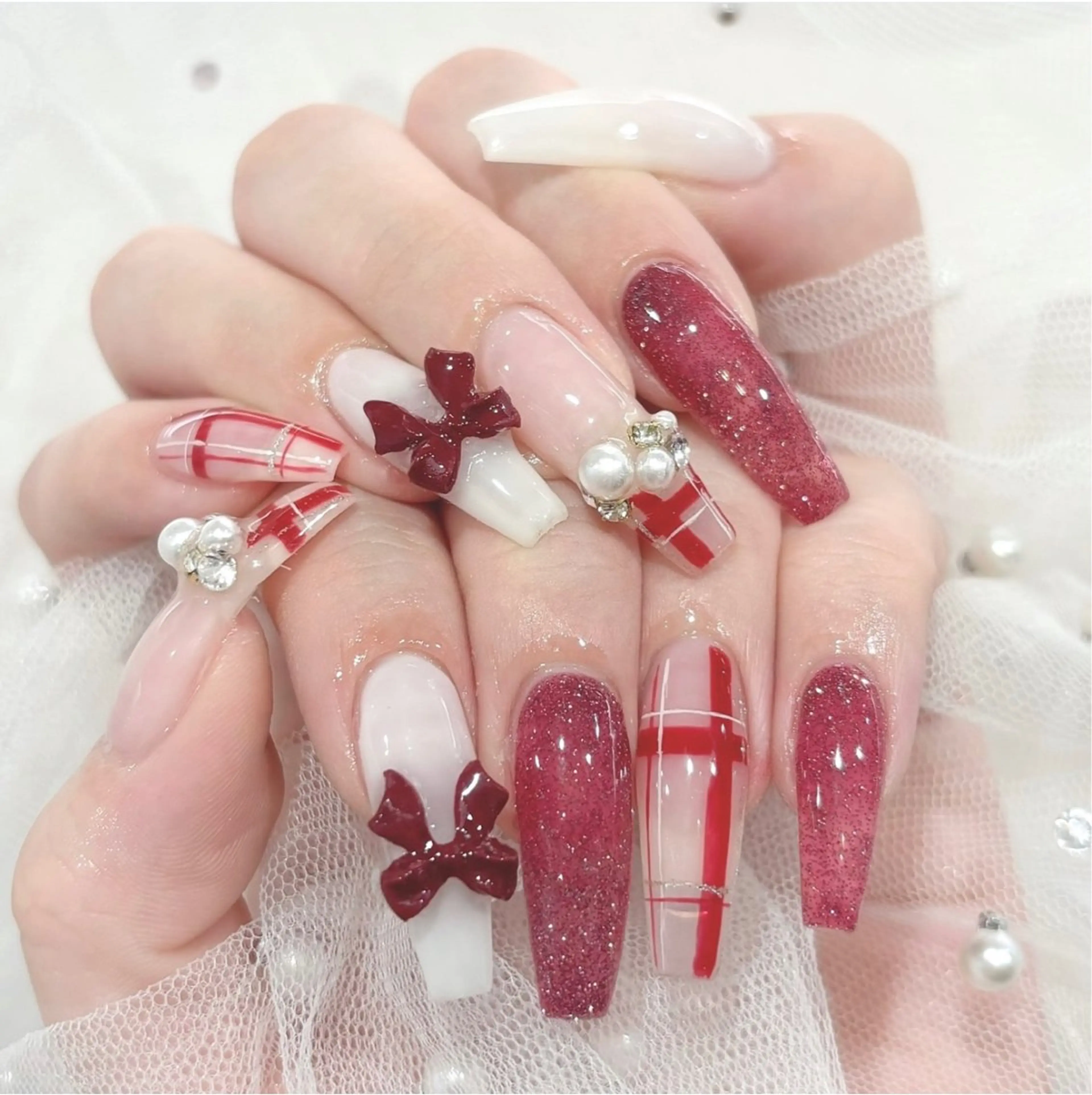 ネイル アートネイル フレンチネイル ジェルネイル 韓国ネイル マグネットネイル Lenie Shinokuboのネイルデザイン