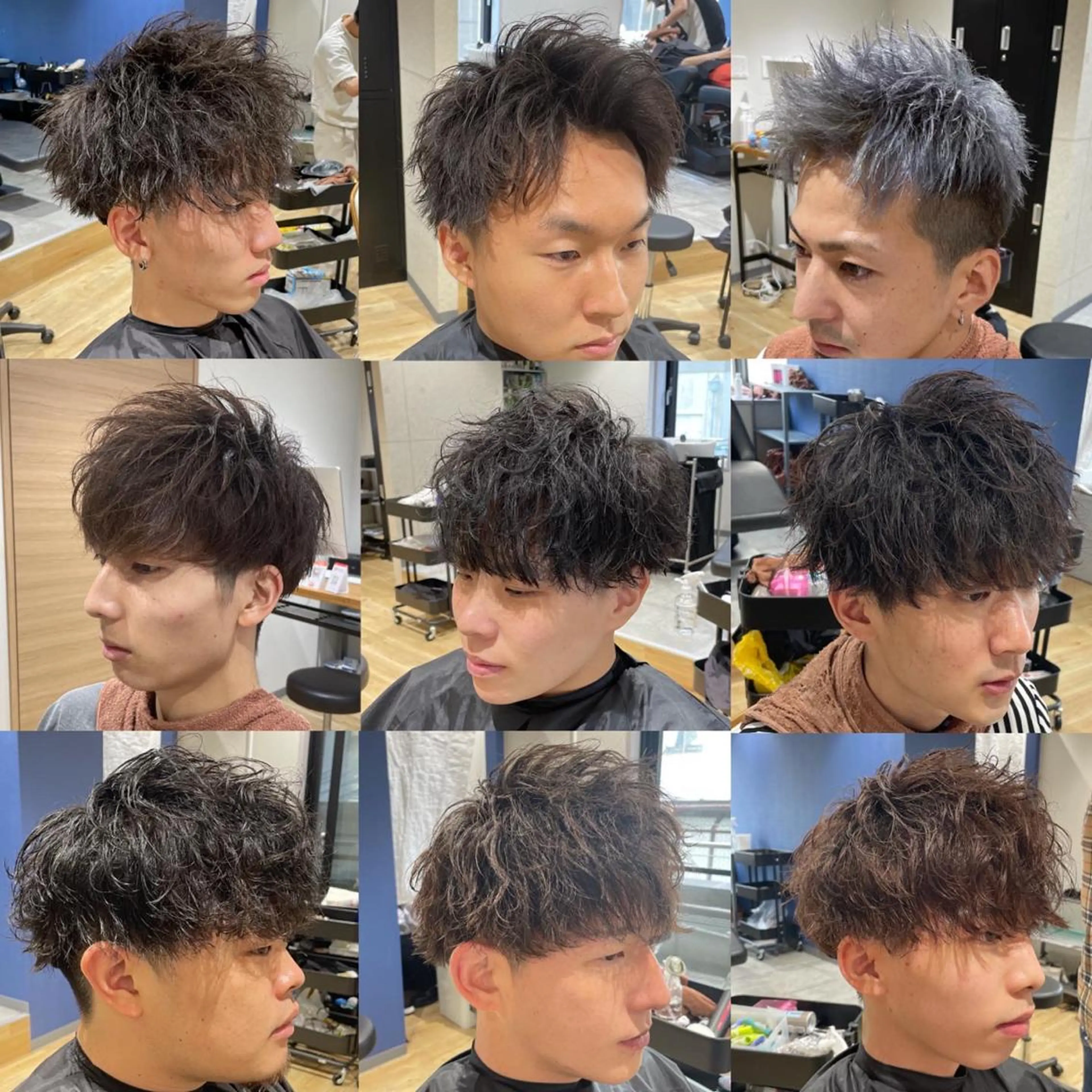 ショート カラー パーマ ヘアアレンジ メンズ アイブロウ アップバング メンズブリーチ センターパート ダウンパーマ フェードカット カット トリートメント ヘアセット 【メンズヘアの匠】 タニ　心斎橋　アメ村のヘアスタイル
