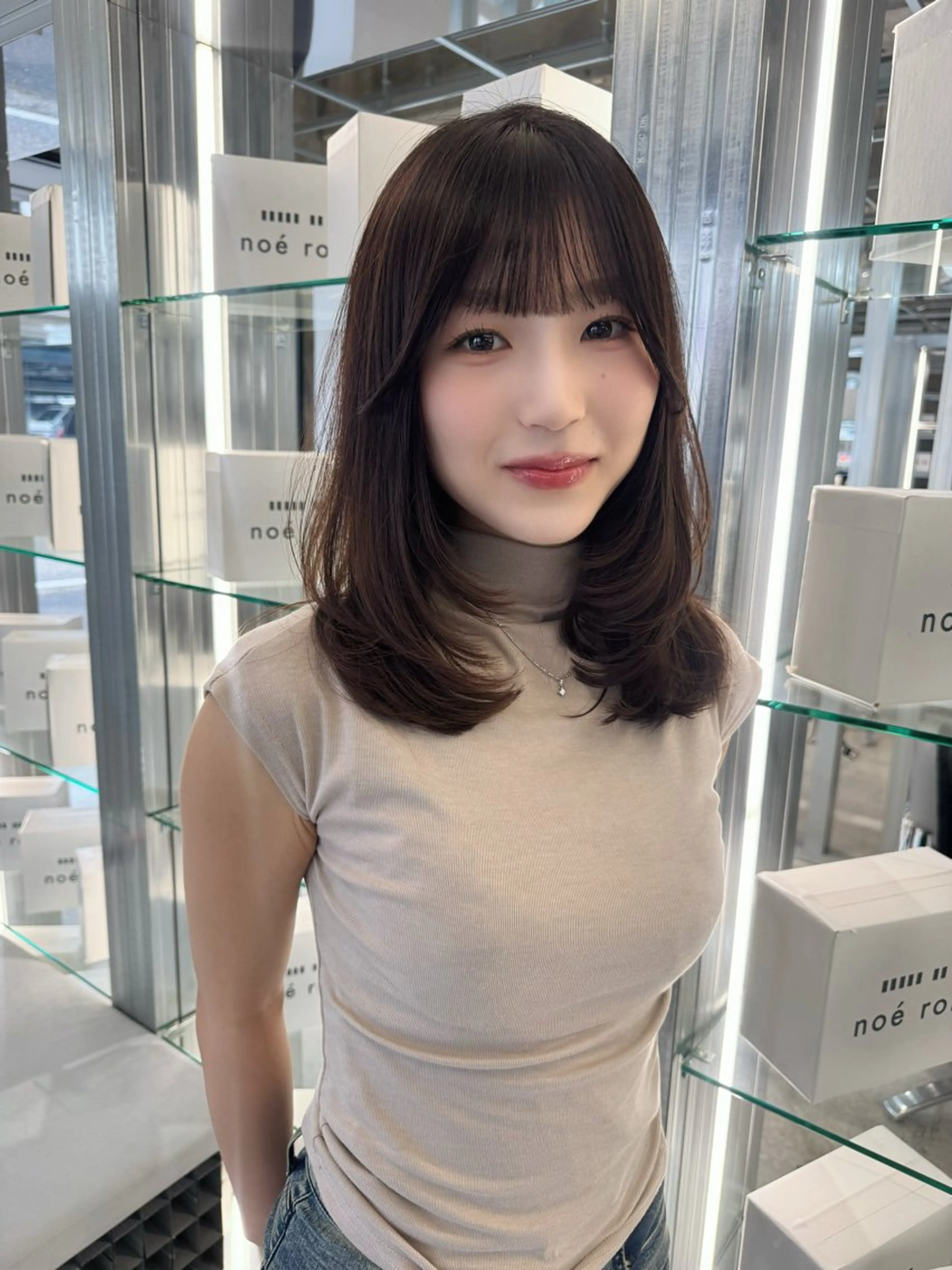 ミディアム カット トリートメント 大場 菜月のヘアスタイル