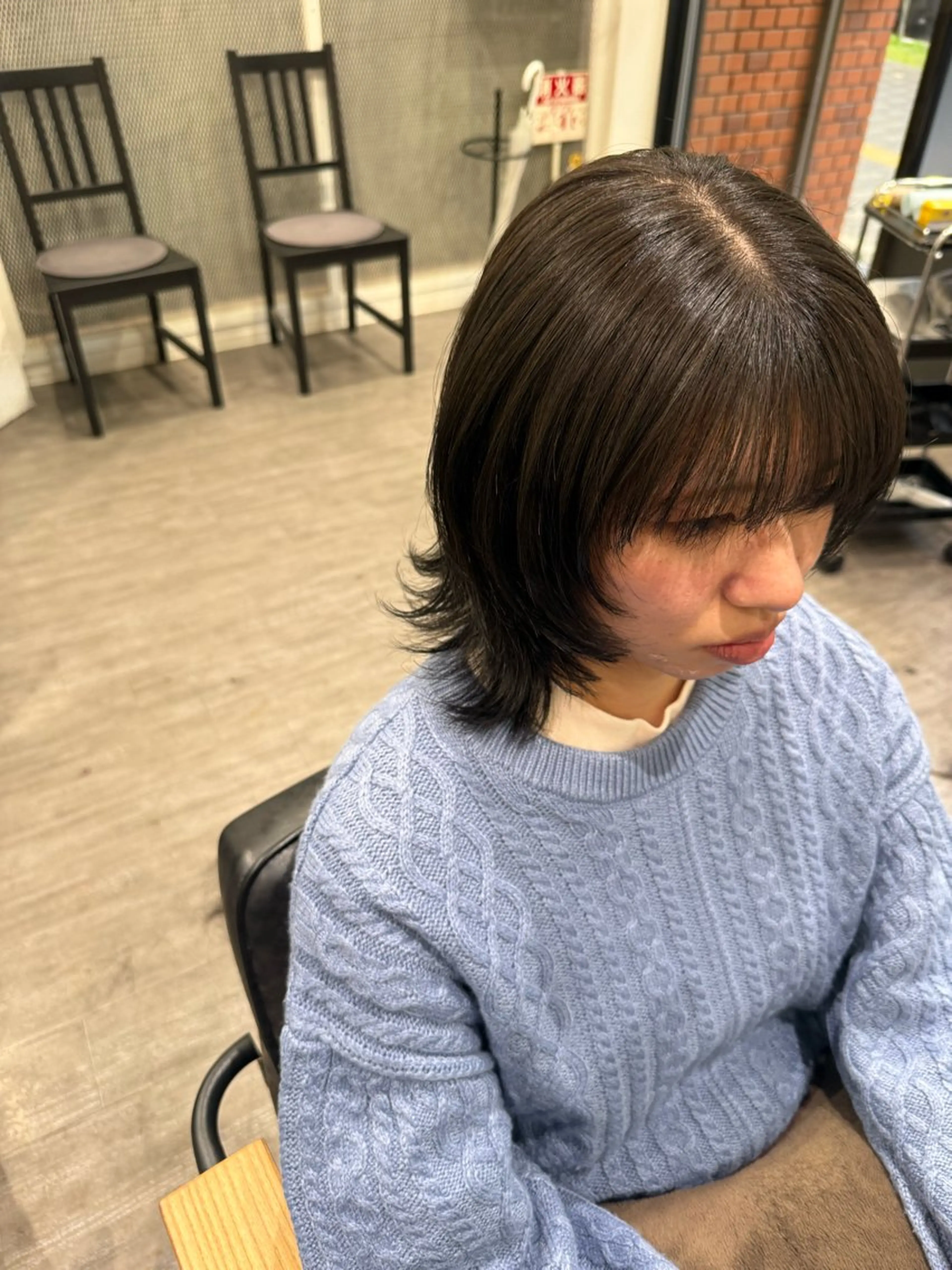 ミディアム カラー アッシュ アッシュグレー グレージュ レイヤーカット ウルフカット カット ヘアカラー トリートメント 艶髪レイヤー上田 紗也🇰🇷💗のヘアスタイル