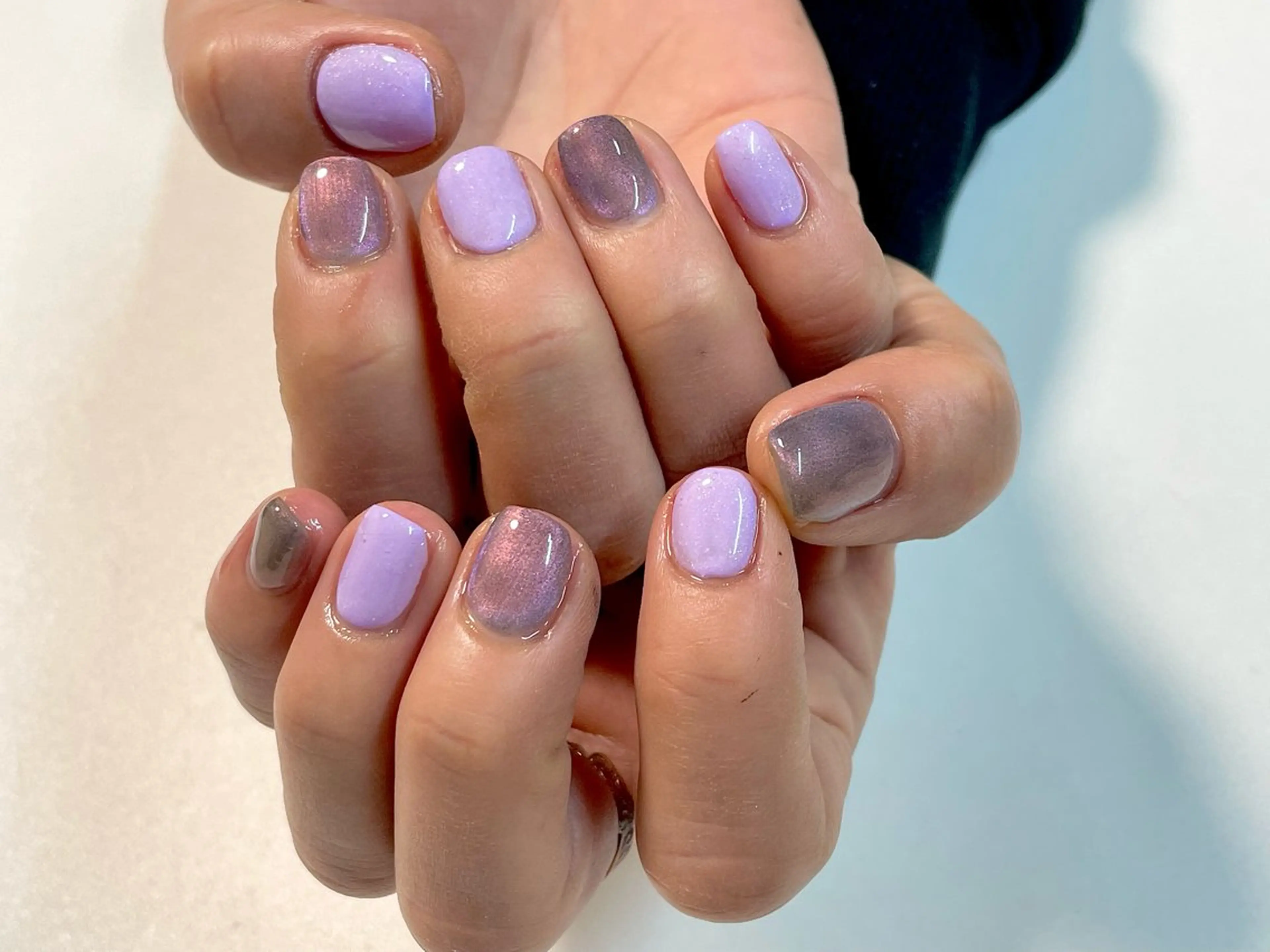 ネイル マグネットネイル ミラーネイル ワンカラーネイル Chipi Nodokaのネイルデザイン