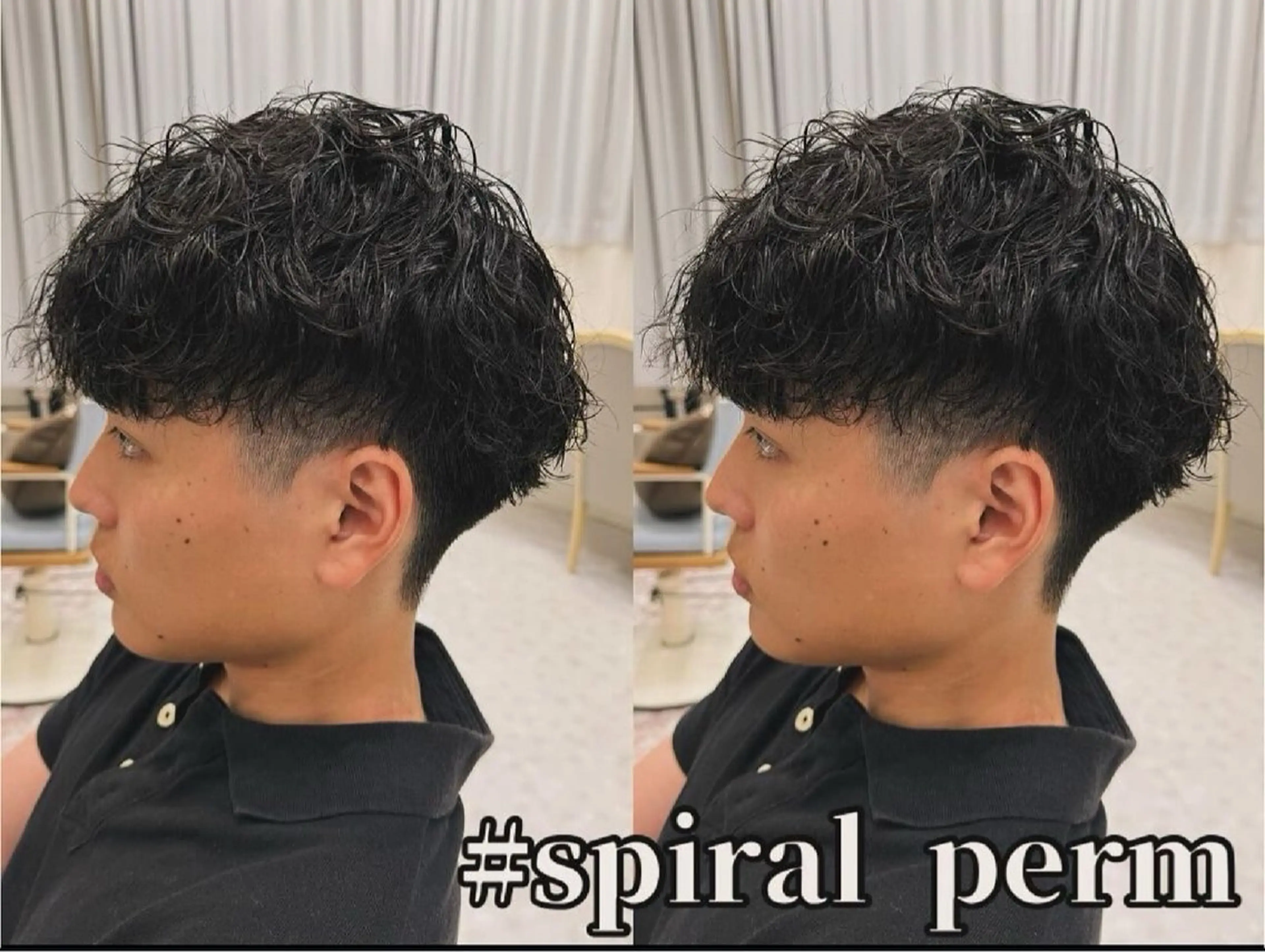 ショート パーマ 飯田美弥/ハイトーン /メンズパーマのヘアスタイル