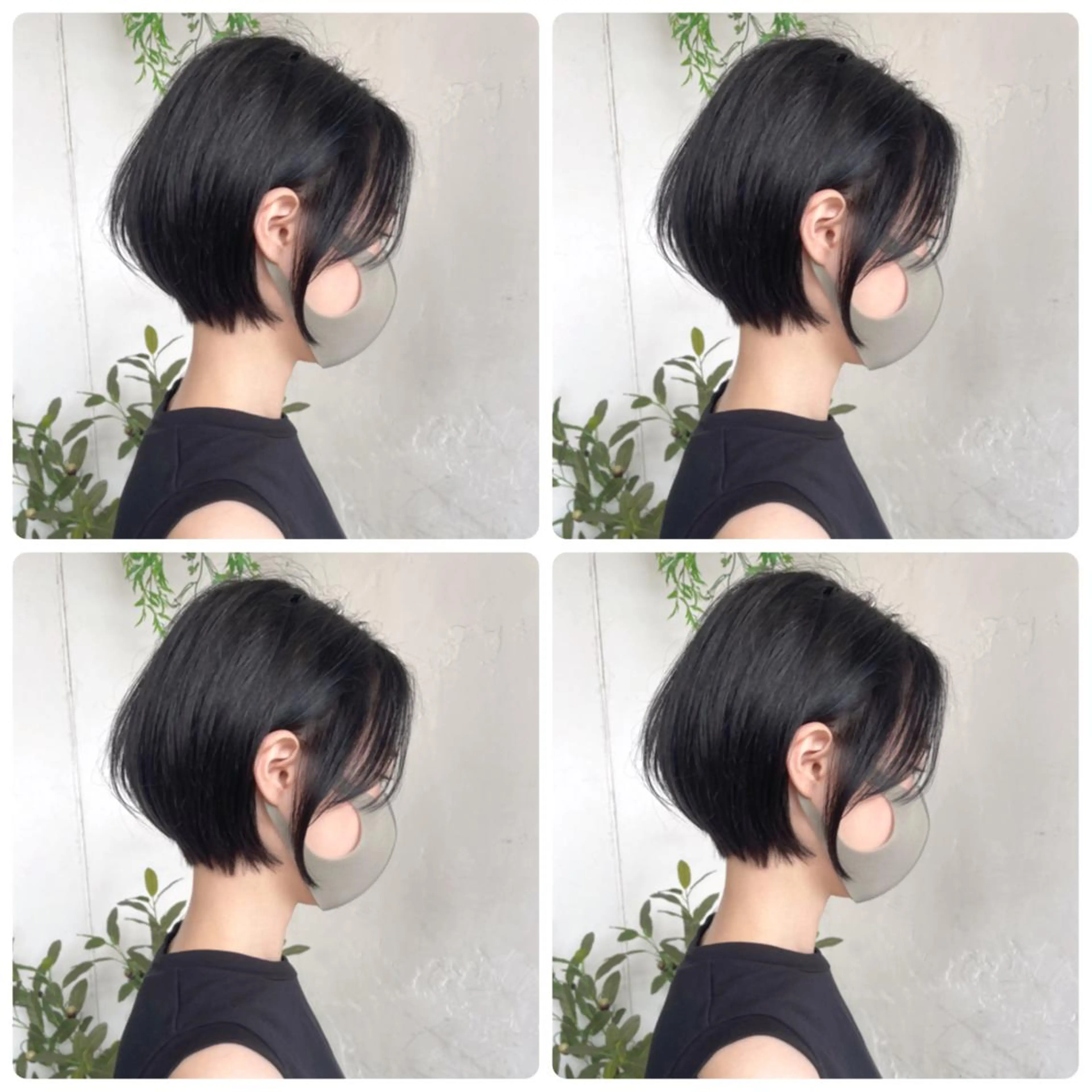 ショート カラー ショートボブ ハンサムショート 丸みショート デザインカラー ハイライトカラー カット ヘアカラー トリートメント 京都大人女性ショート 徒歩1分/秋山のヘアスタイル