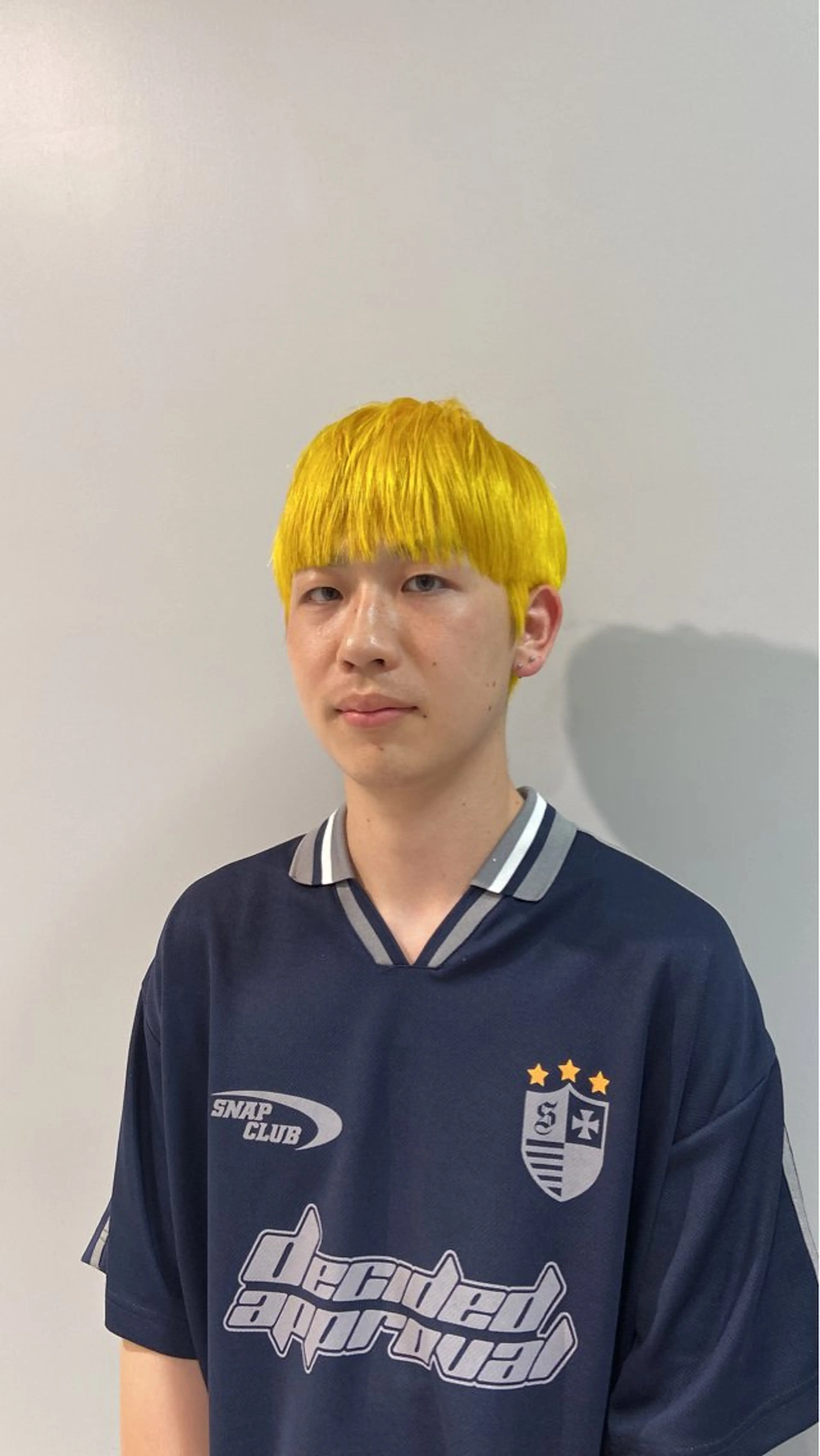 カラー メンズ マッシュ イエローカラー NEXTzer0 メンズカット/パーマのヘアスタイル