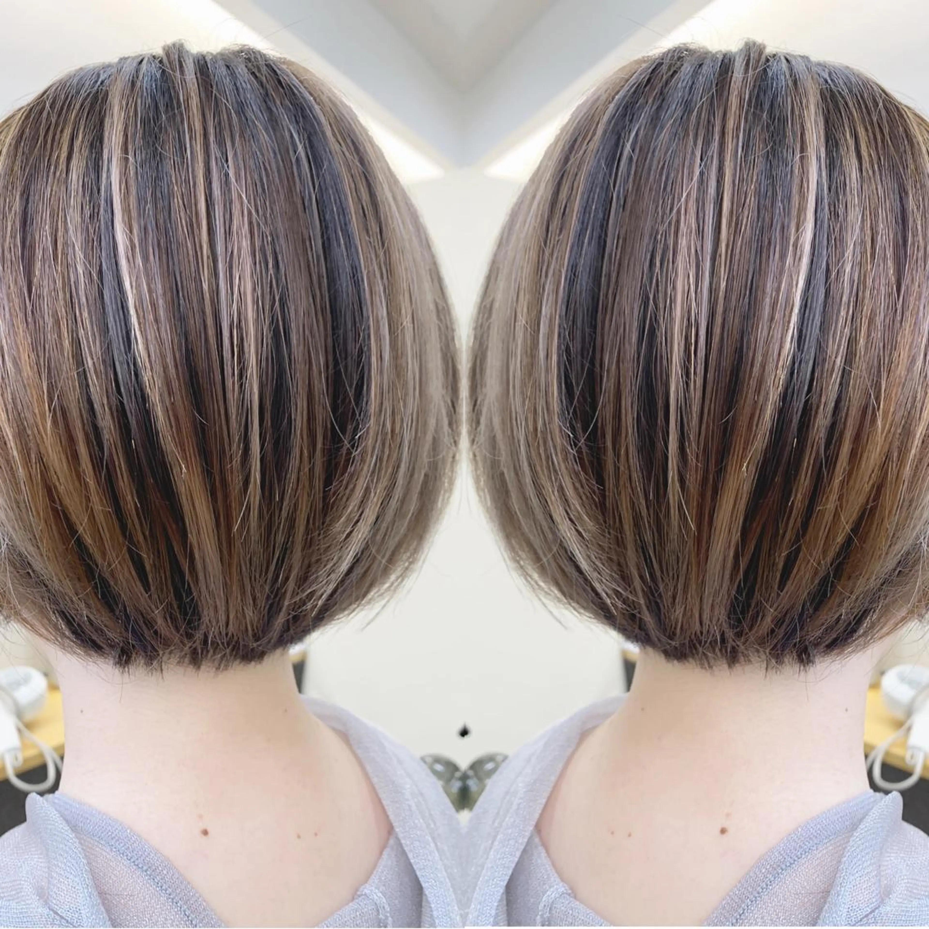 ショート ボブ レイヤーカット カット ヘアカラー H所属・H (エイチ) 烏丸御池店のヘアスタイル