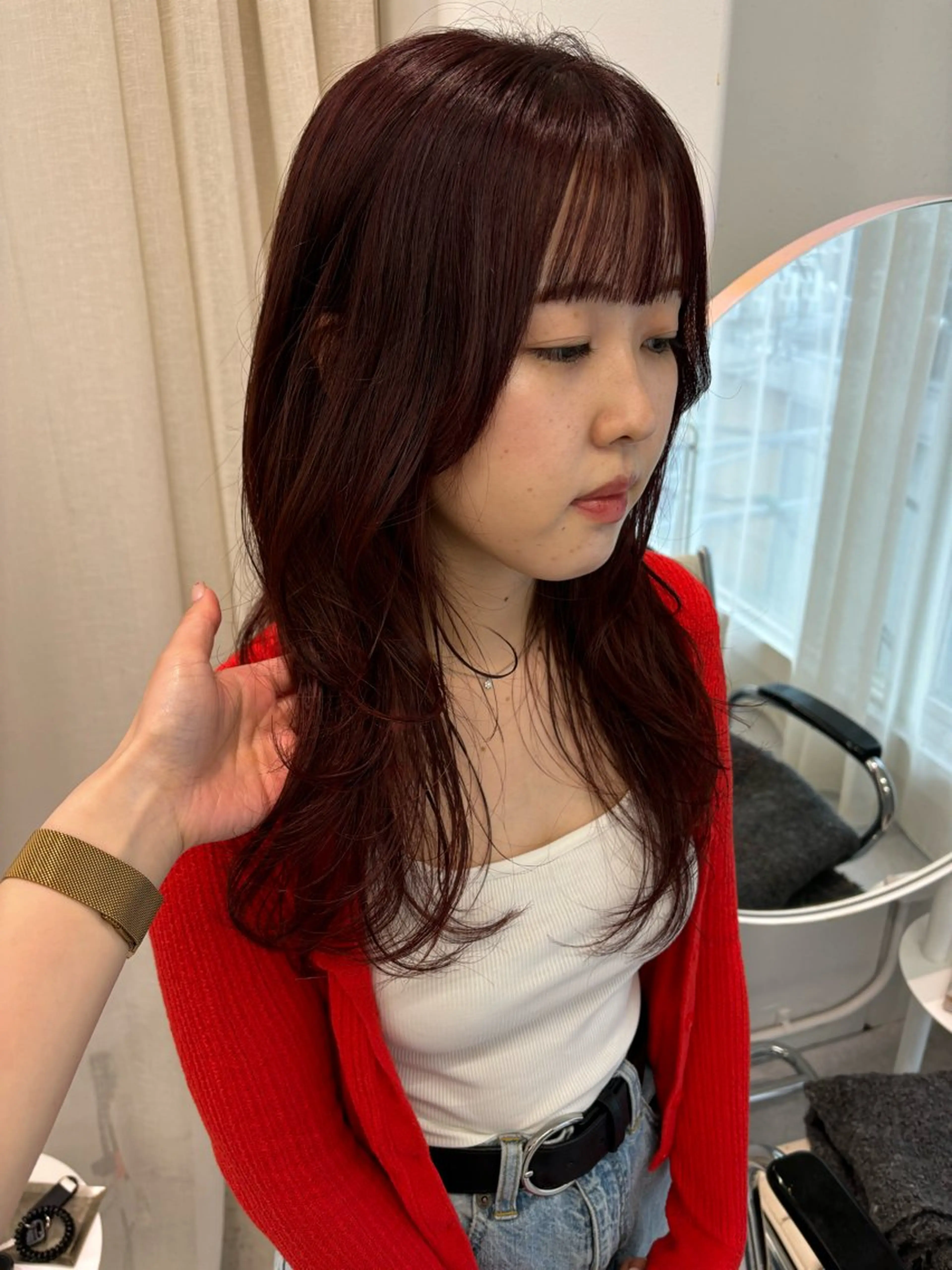 ロング カラー カット ヘアカラー トリートメント レイヤーカット🎀 kanaのヘアスタイル