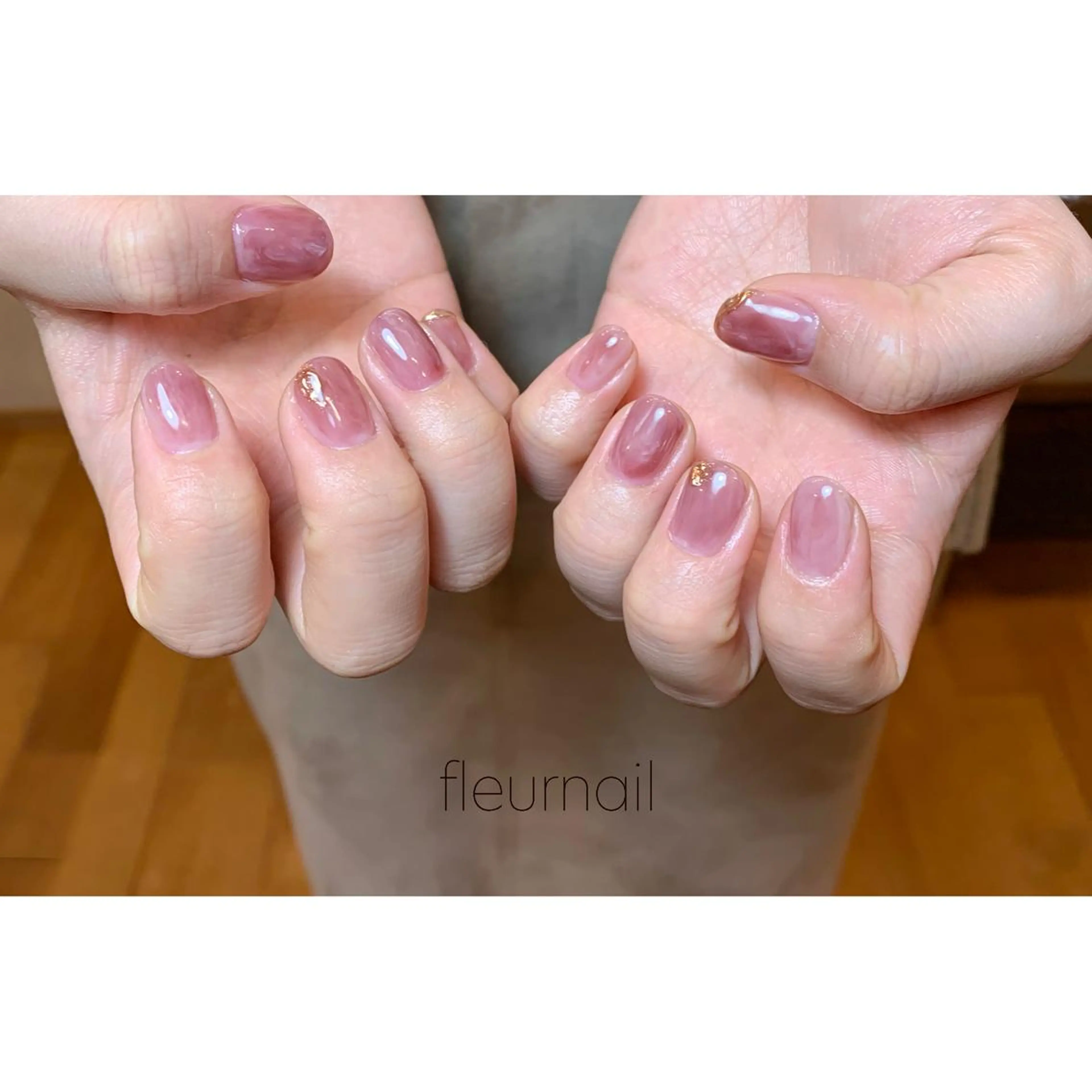 ネイル ジェルネイル ミラーネイル パラジェル バレンタイン ハンドネイル fleurnail miuraのネイルデザイン