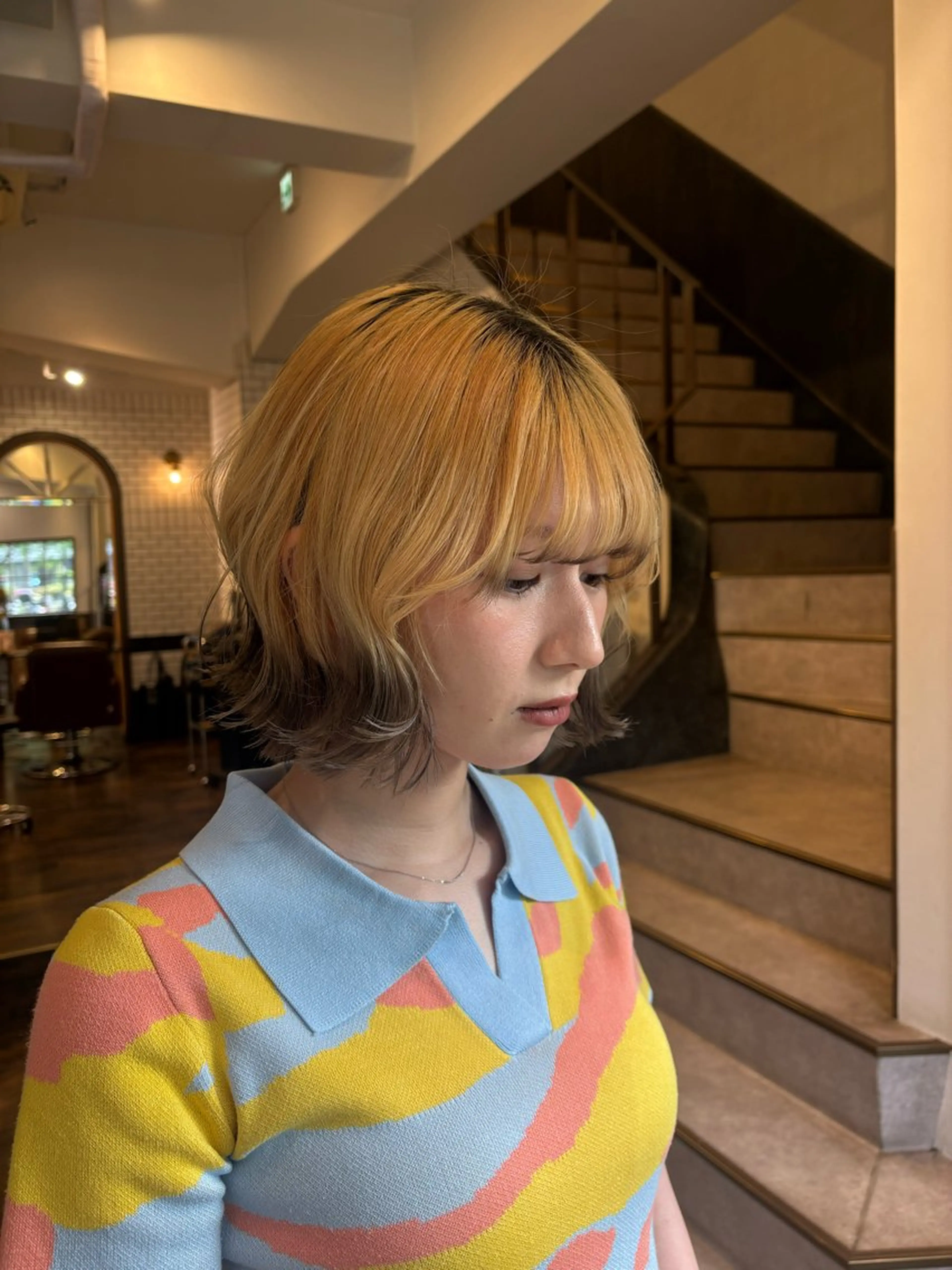 ショート カラー noa 似合わせ︰ 透明感︰韓国風のヘアスタイル
