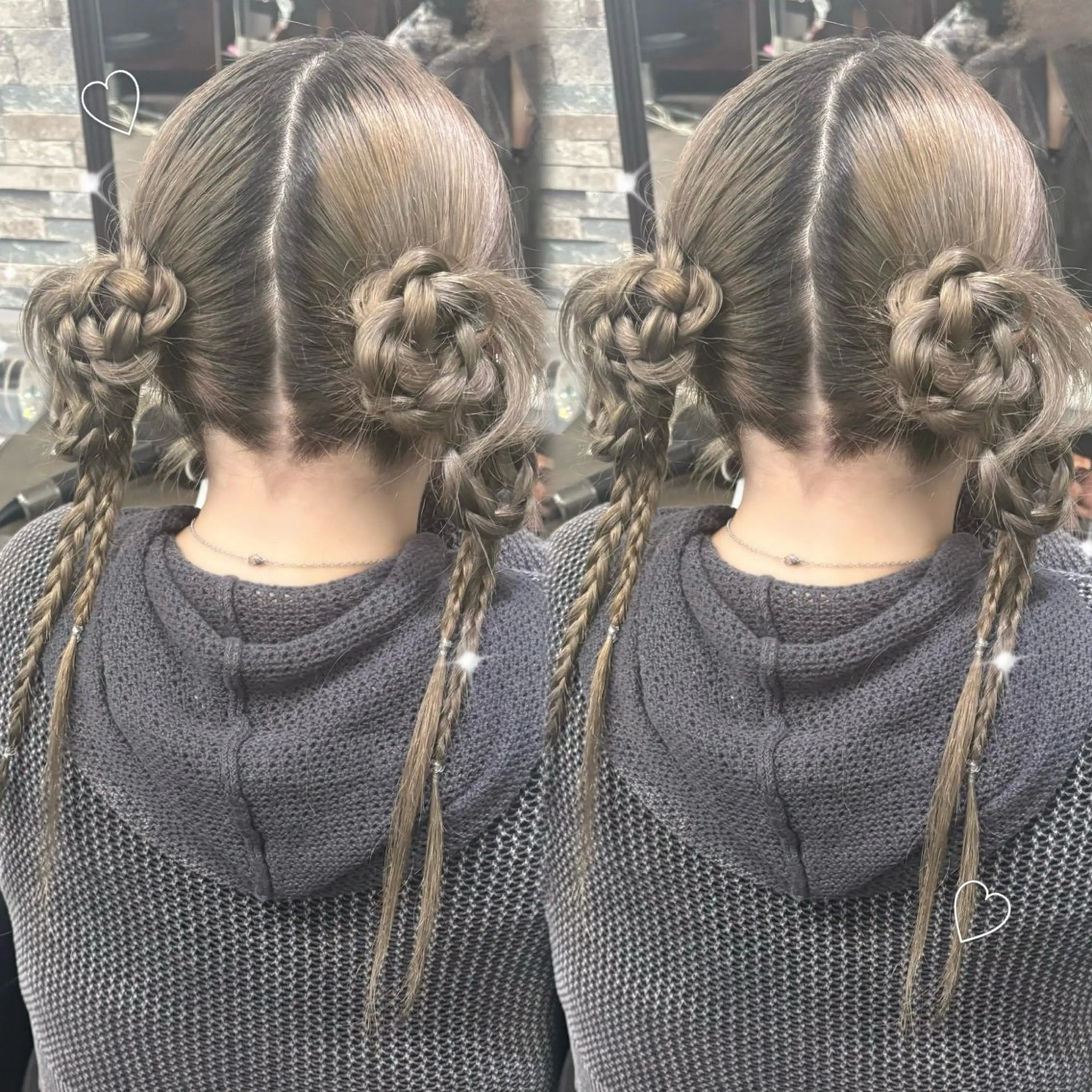 ヘアアレンジ OZ梅田♡ ゆはなブリーチのヘアスタイル