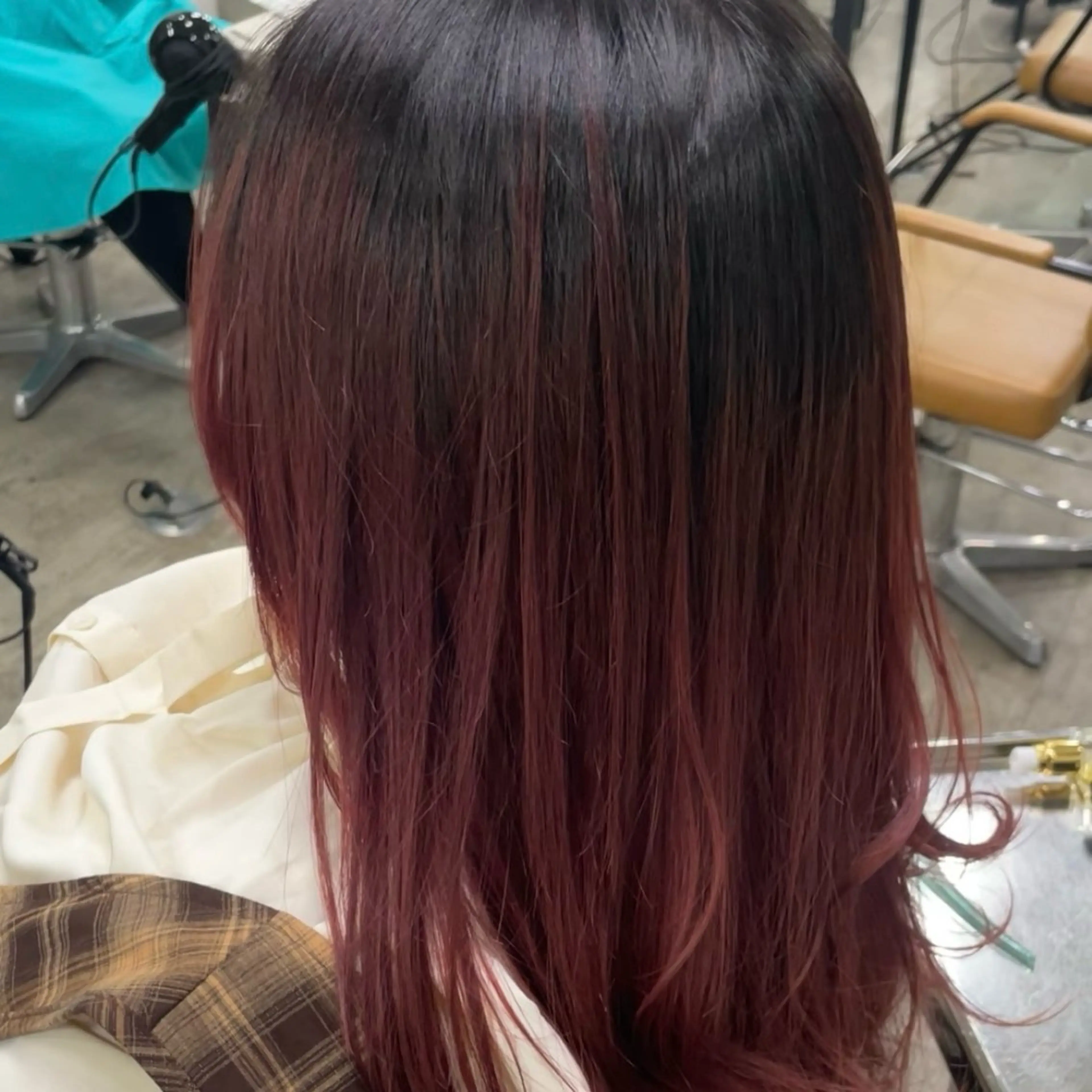 セミロング ヘアカラー トリートメント 💝ヘアアレンジ/ダ ブルカラー💝みさきのヘアスタイル