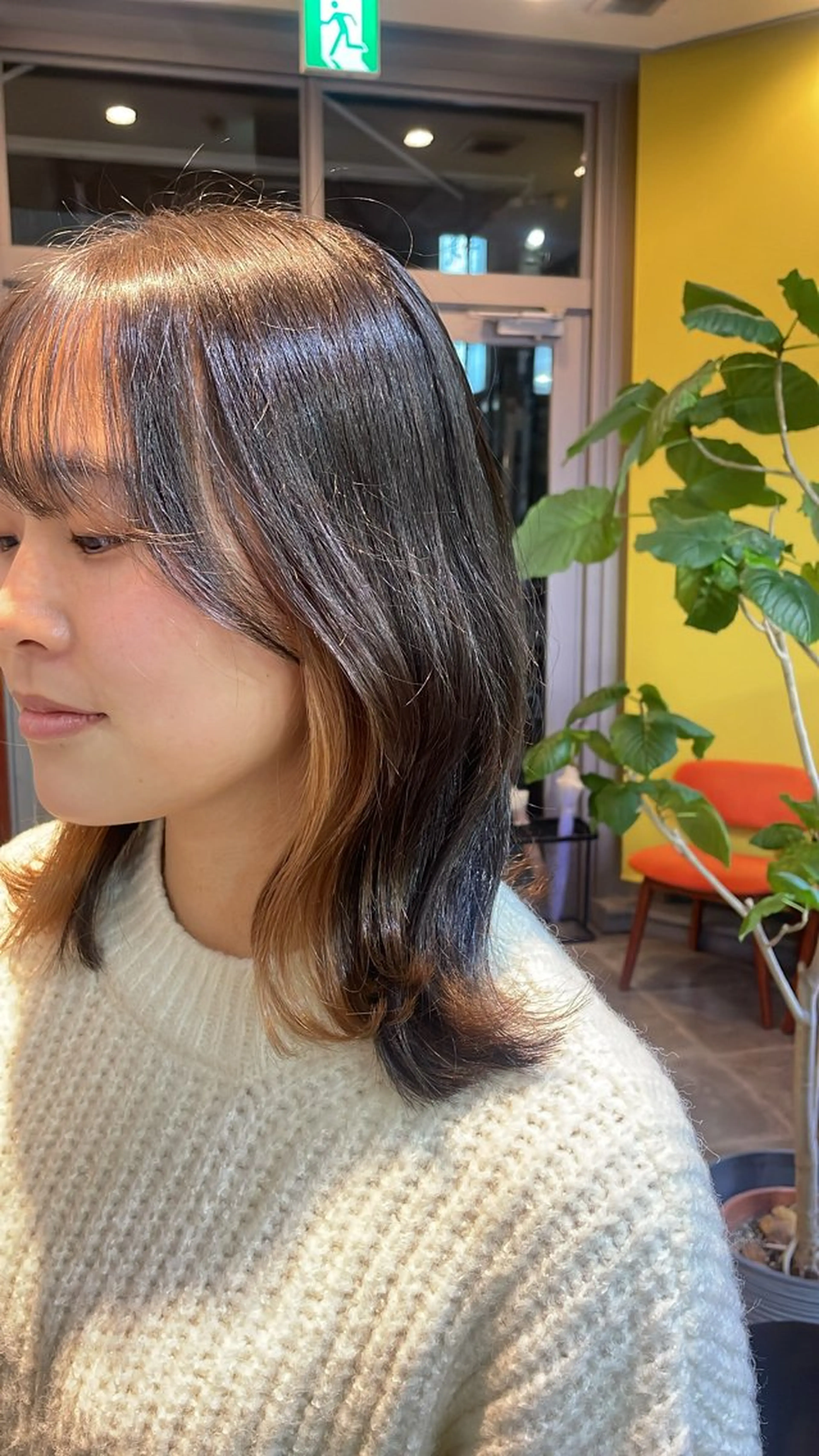 ミディアム カラー インナーカラー 𝘚𝘶𝘻𝘶 𓂃𓈒𓏸のヘアスタイル