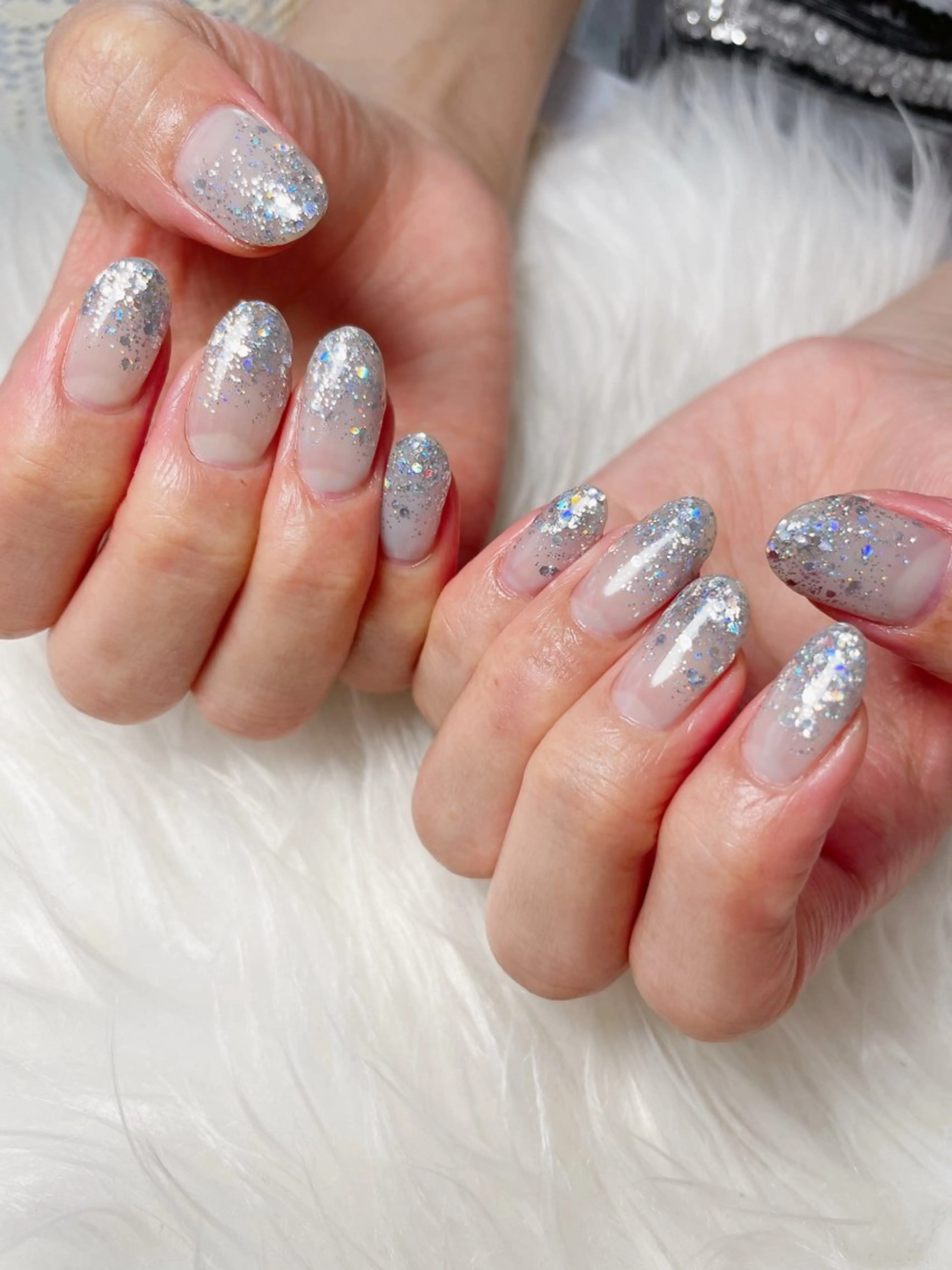 ネイル グラデーション ラメ(グリッター) ラメグラデーション ハンドネイル nailsalon Rinのネイルデザイン