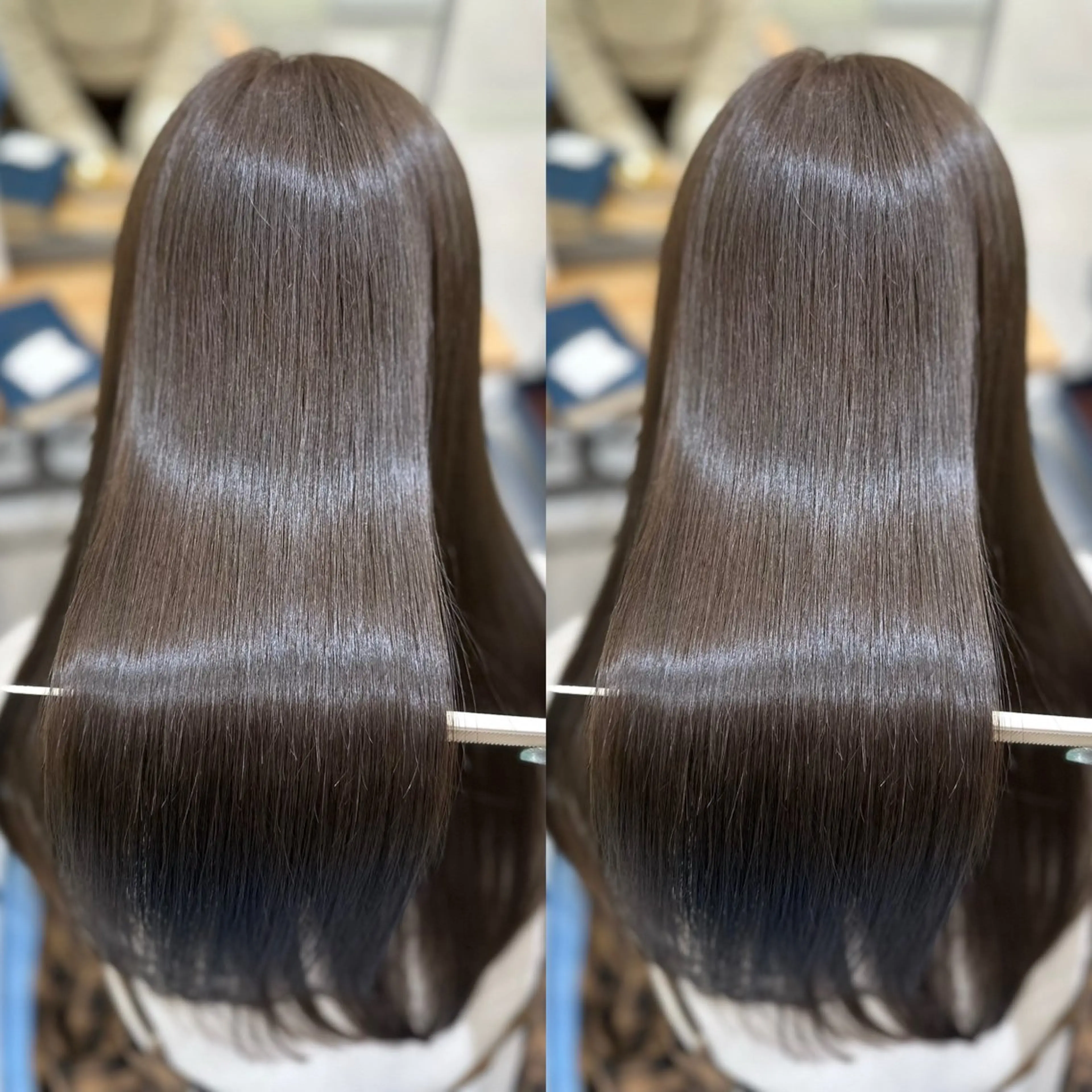 ロング カラー 縮毛矯正×ボブ💎 髪質改善/木下のヘアスタイル