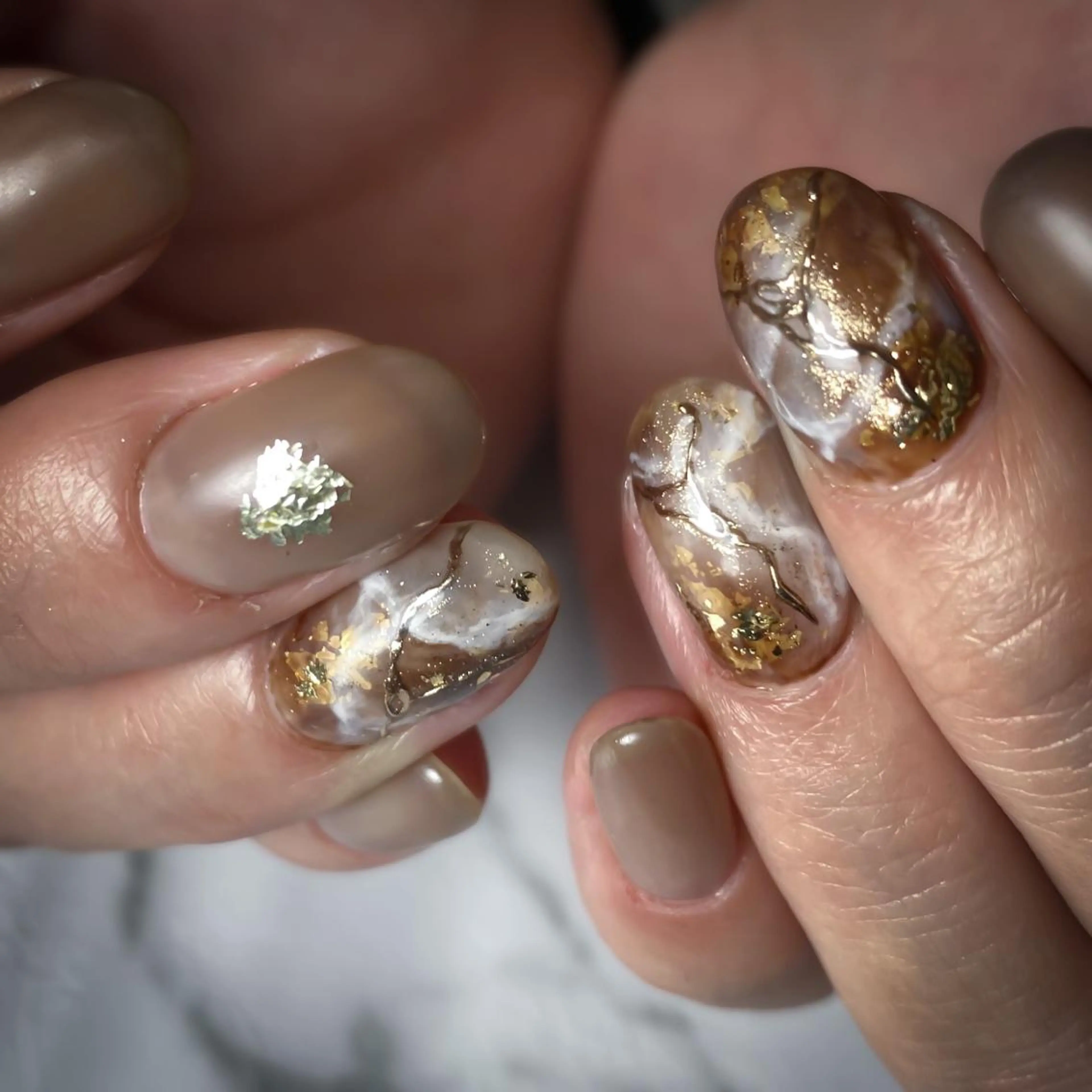 ミディアム ネイル ニュアンスネイル &.nail/ ニュアンス/持込み可のネイルデザイン