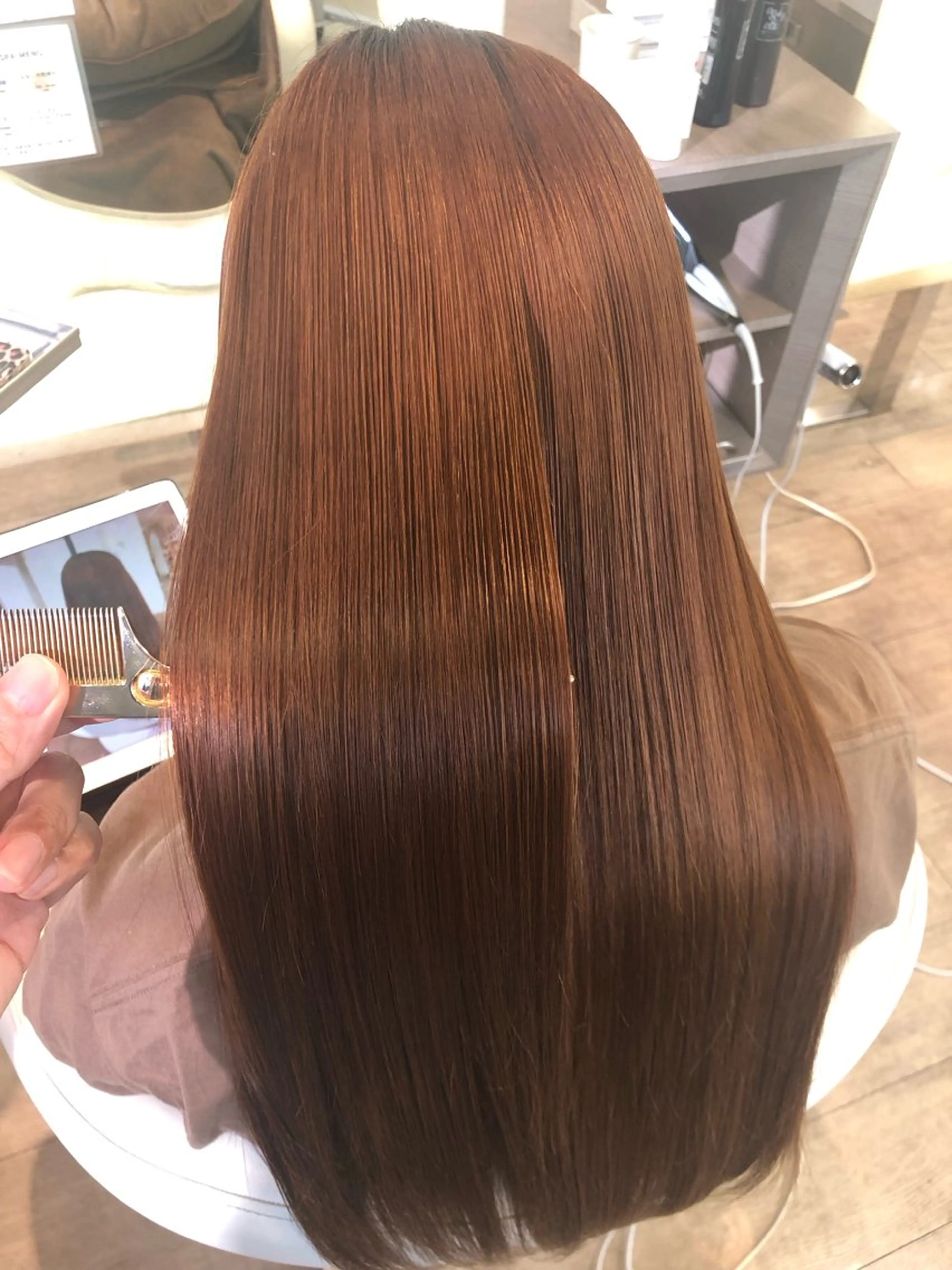 ロング カラー 透明感カラー 髪質改善 カット ヘアカラー トリートメント 門田 恭弥のヘアスタイル