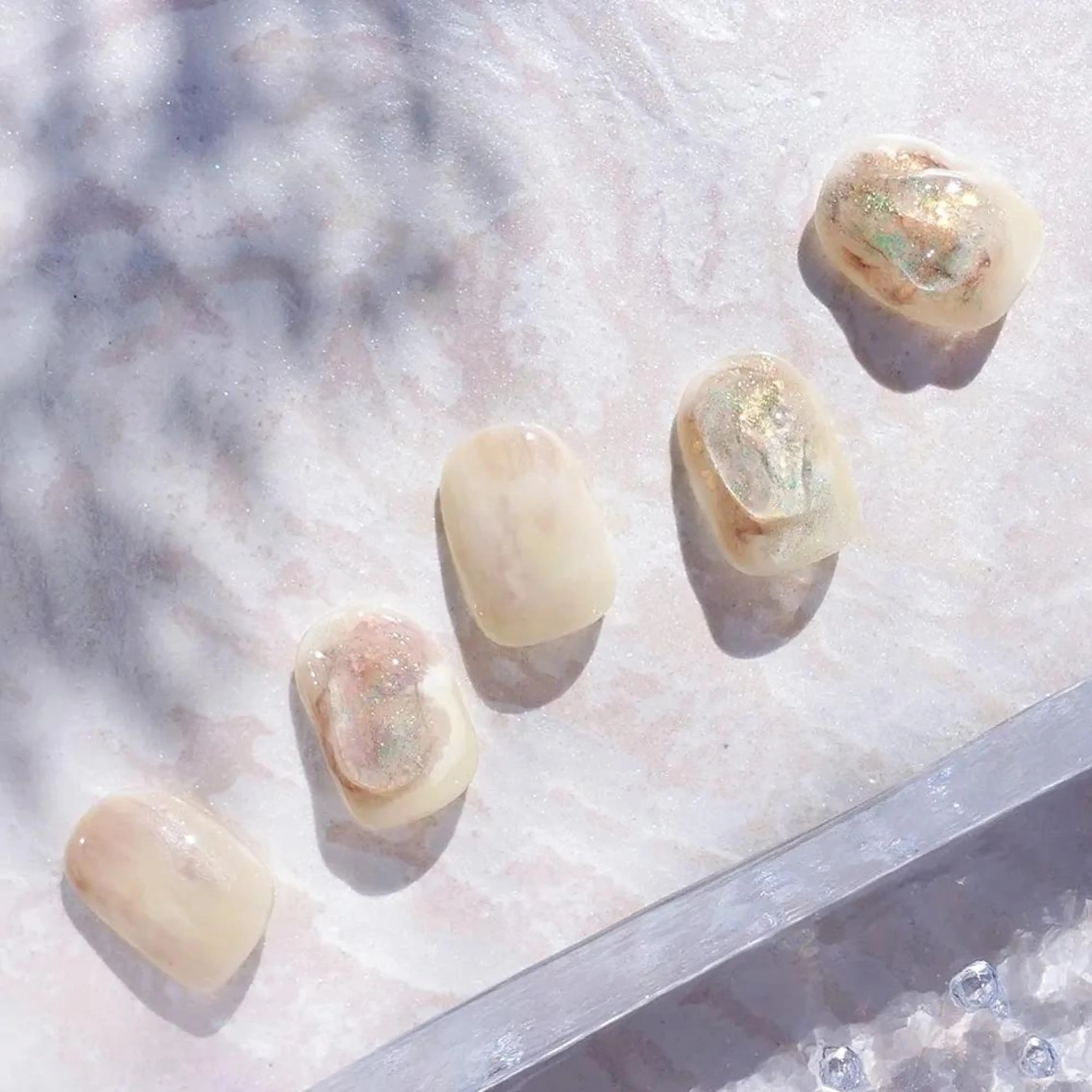 ネイル ニュアンスネイル ショートネイル gemickle nailのネイルデザイン