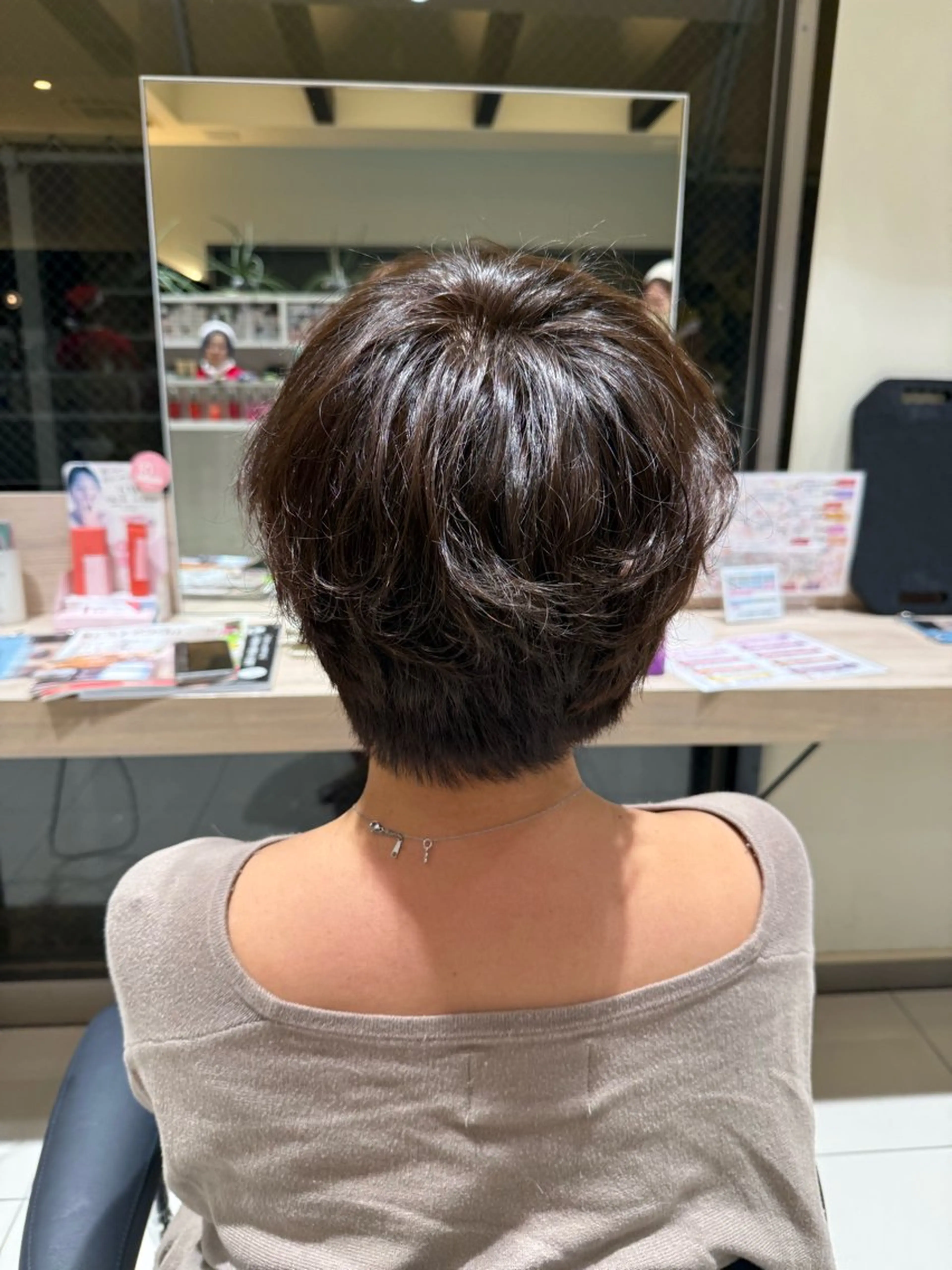 ショート カラー ブラウンカラー ヘアカラー 作長 晃希のヘアスタイル